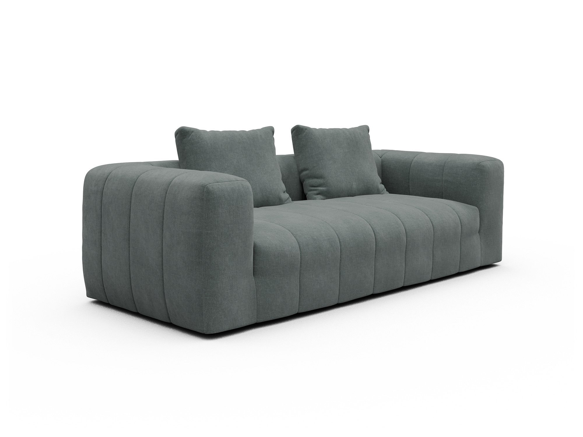 Hugo 3-Sitzer Smooth-Silver-Grey moebelfaktor