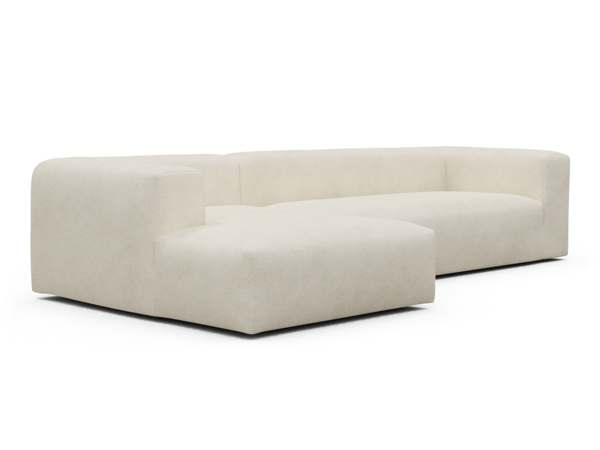Skandi Home Ecksofa Fred Chaiselongue links mit 2,5-Sitzer Boucle-Off-White moebelfaktor