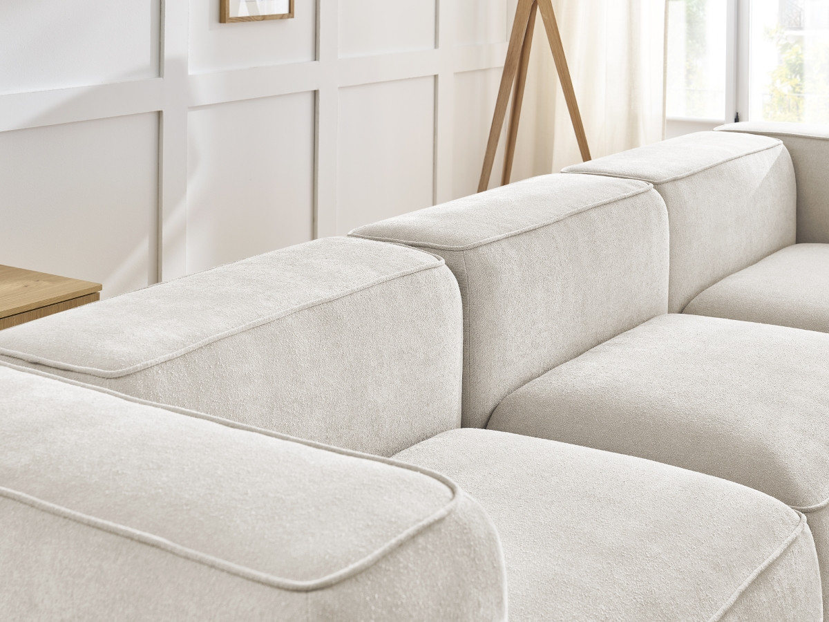 Bobochic Zephyr Sofa 3-Sitzer Strukturstoff Weiß