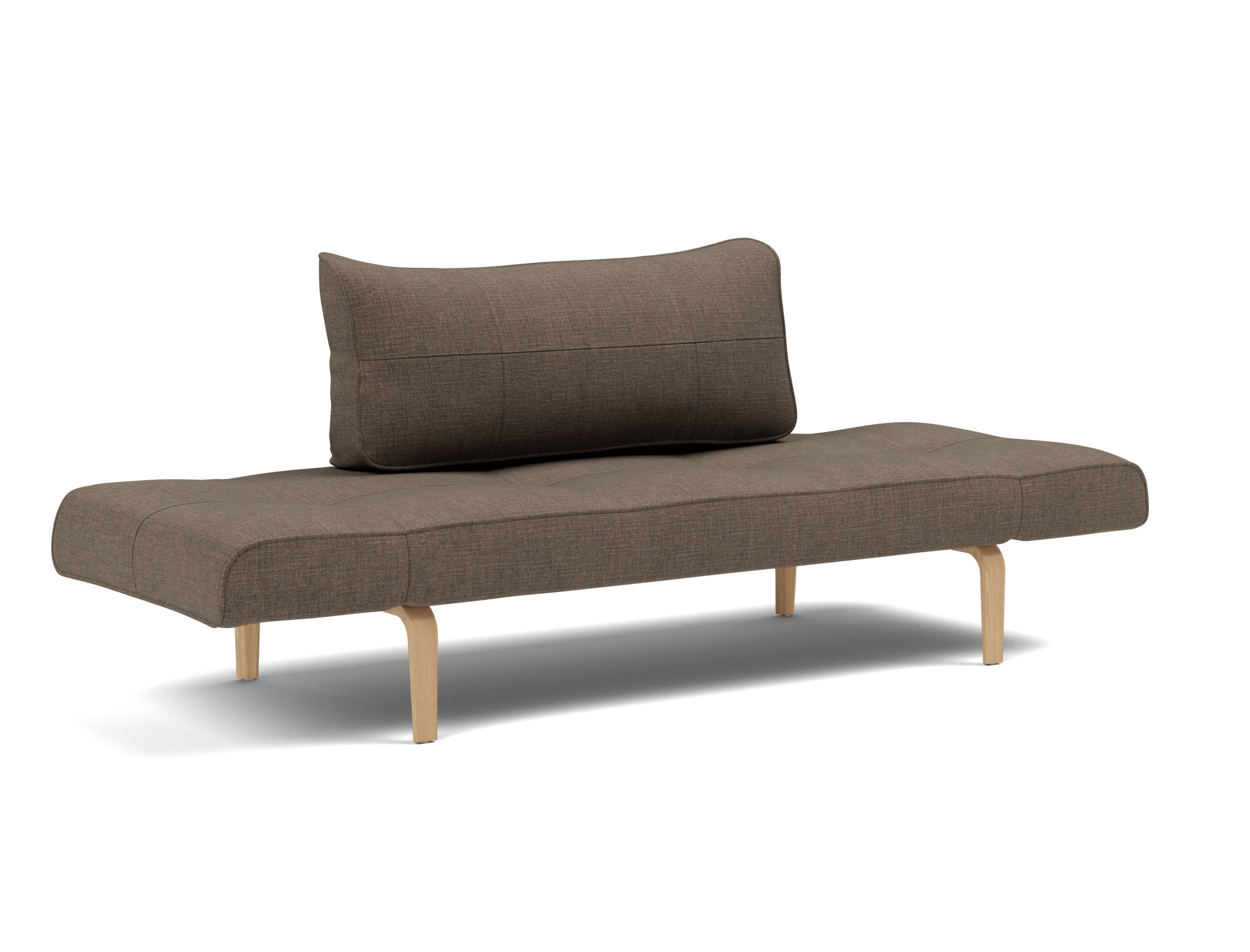 Tagesbett Zeal Chenille Esina 411-Cedar-Brown Beine Bow Eiche