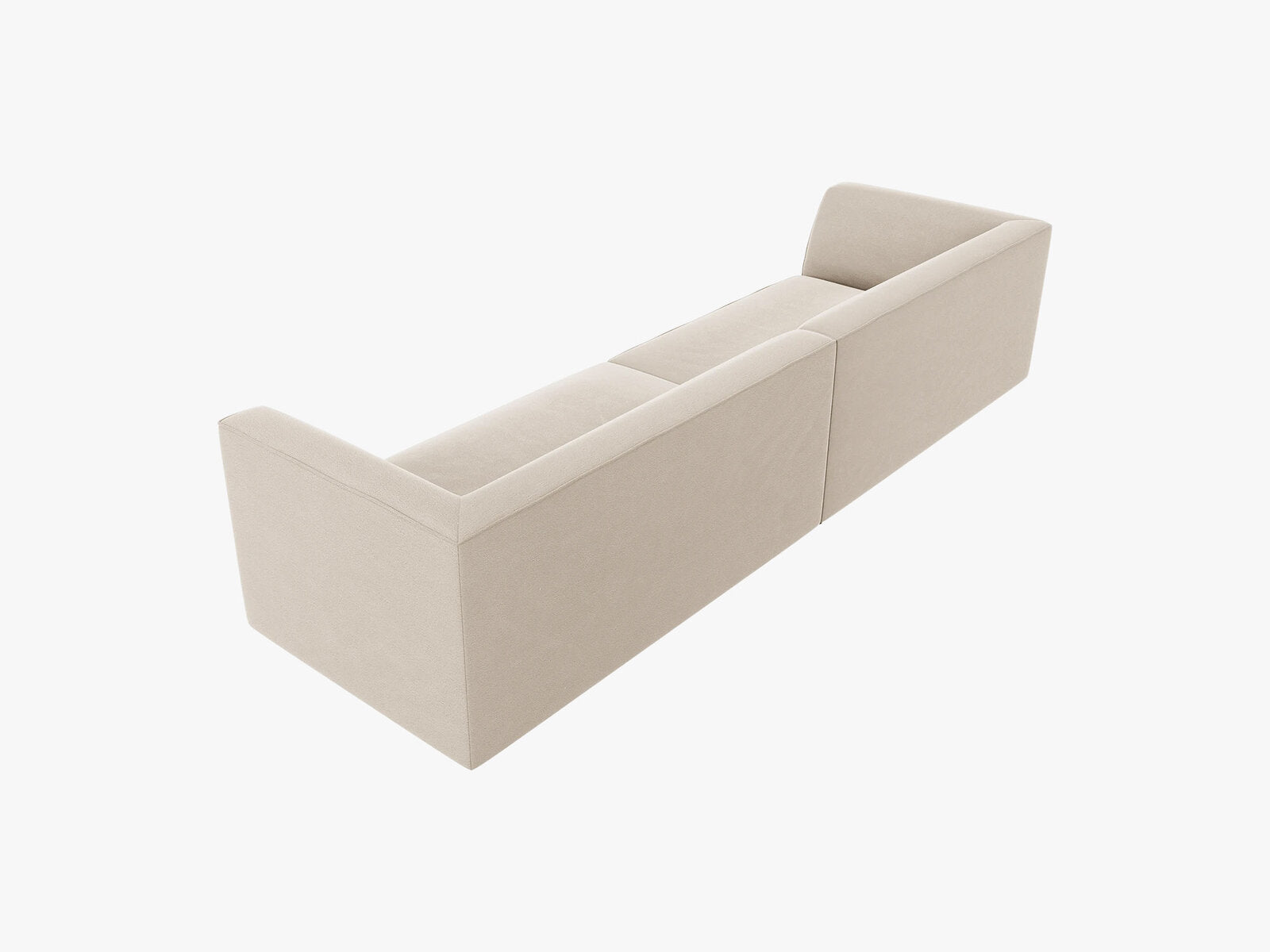 Micadoni Sofa Ruby 4-Sitzer Samt Salvador Beige