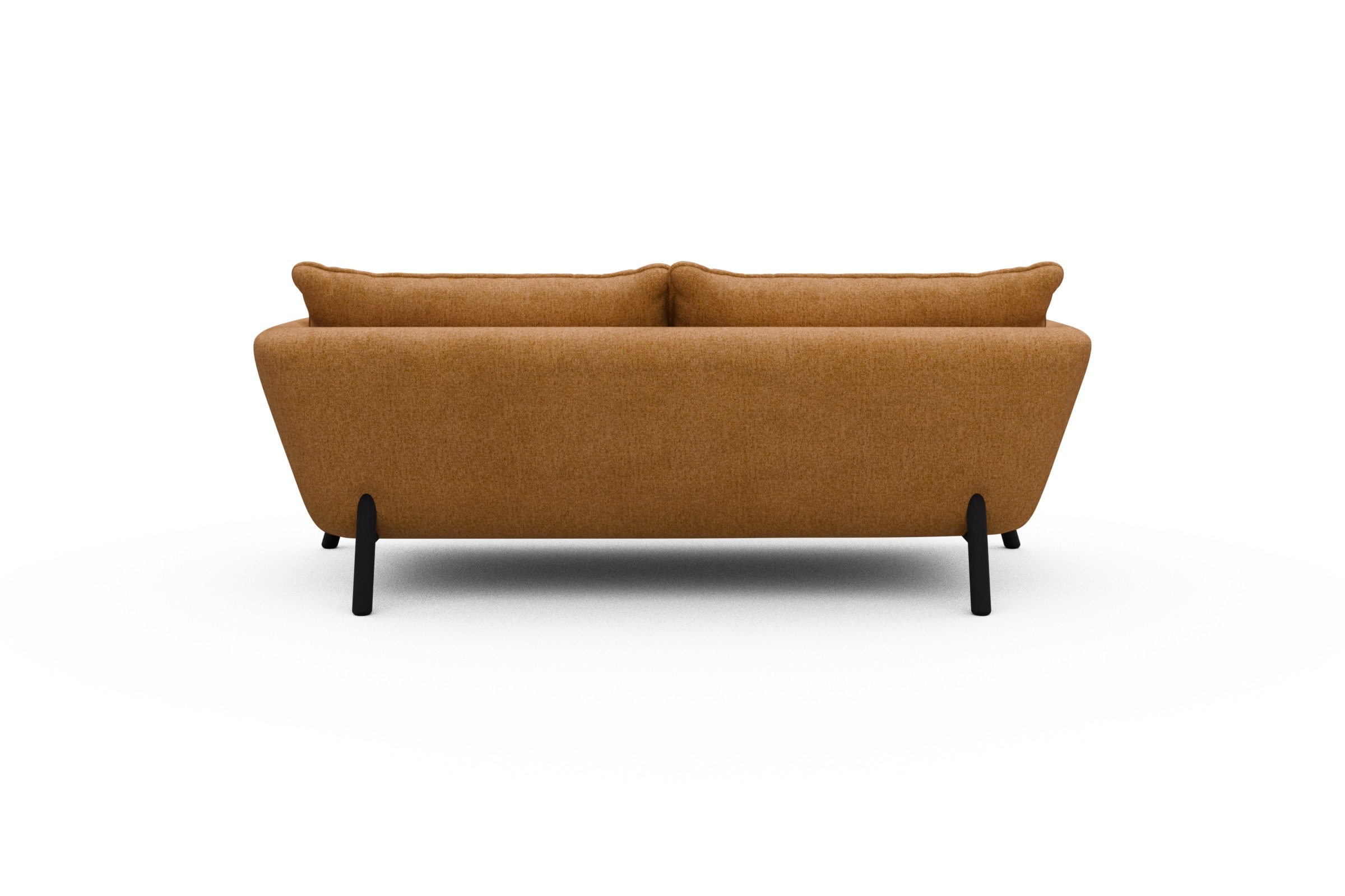 Sofa Emil PREMIUM 2-Sitzer Beinfarbe Eiche Schwarz Casone-Warm-Yellow