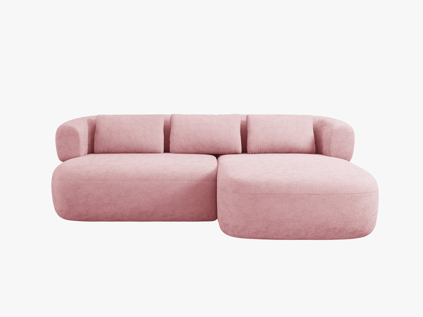 Micadoni 5-Sitzer Ecksofa Jenny Kleine Version Rechts Chenille Perfect Harmony Rosa