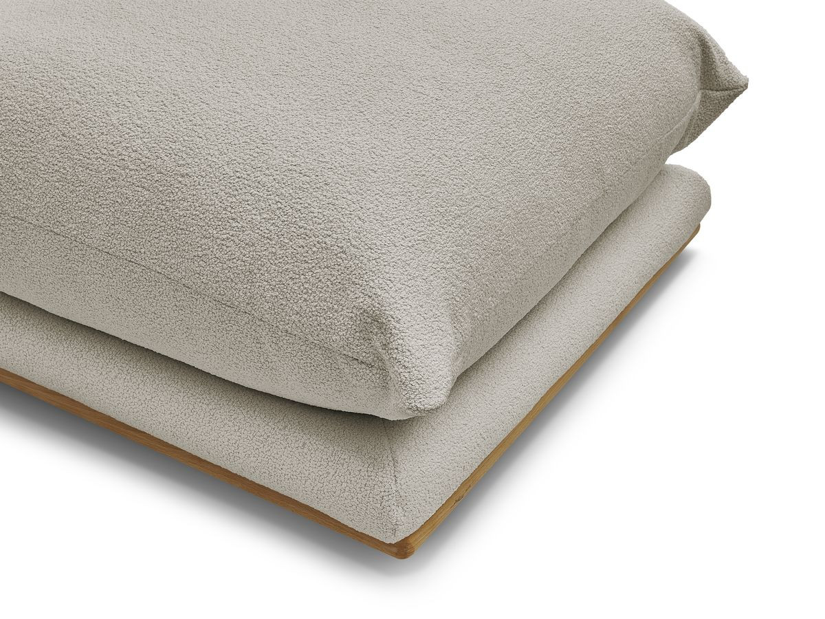 Bobochic Ernest Pouf Bouclé-Stoff Taupe