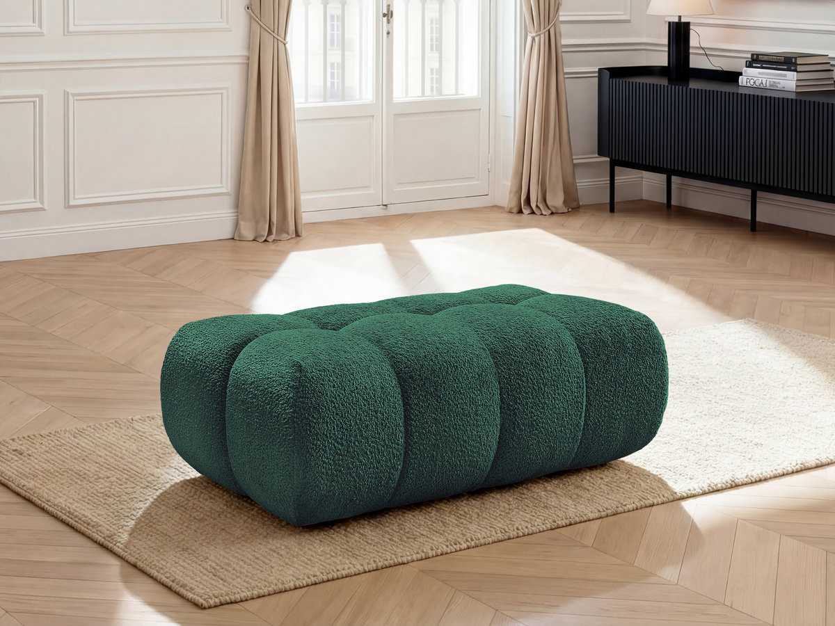Bobochic Jaya Pouf Chenille Dunkelgrün