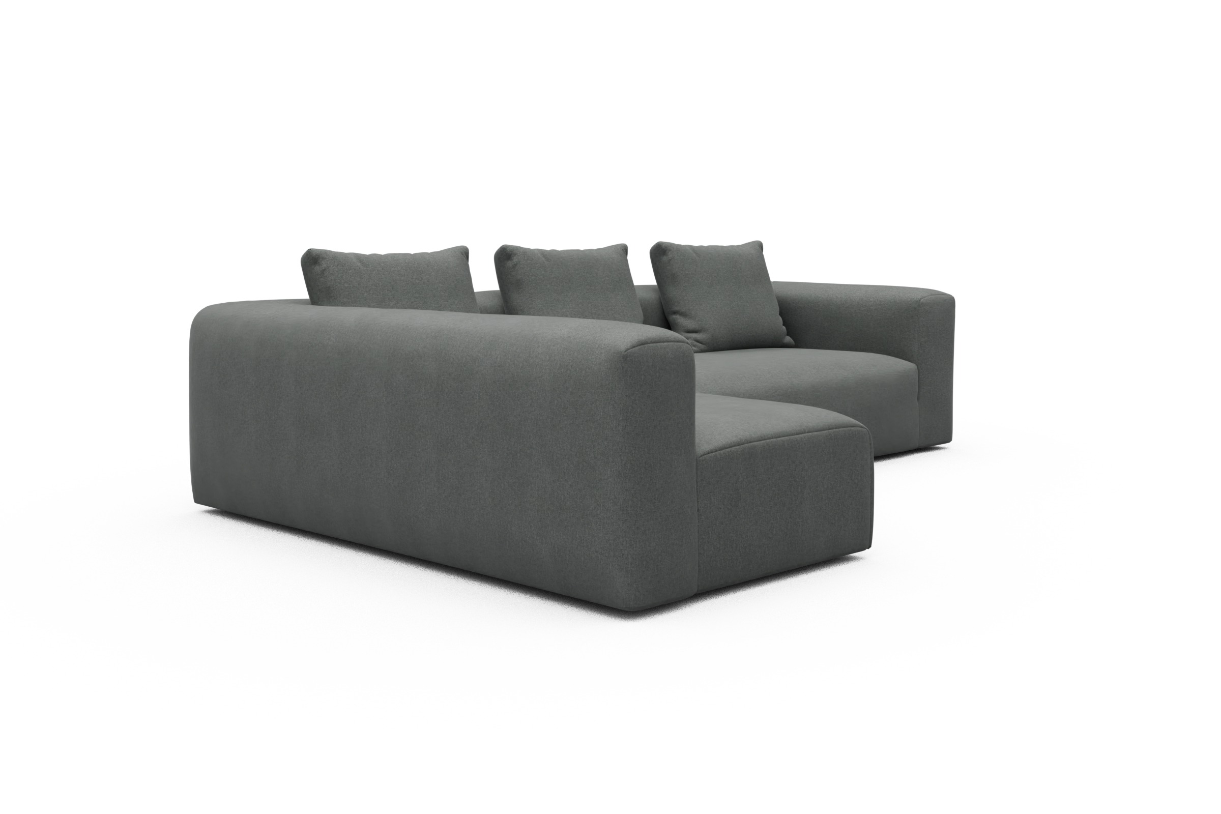 Ecksofa Fred 2x 2,5-Sitzer links offen Satya-Steel