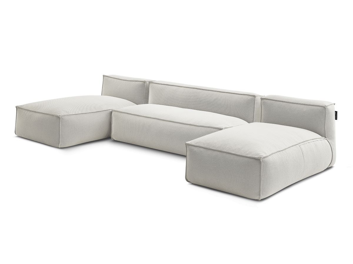 Bobochic Biarritz Gartensofa 4-Sitzer Melange-Stoff Beige