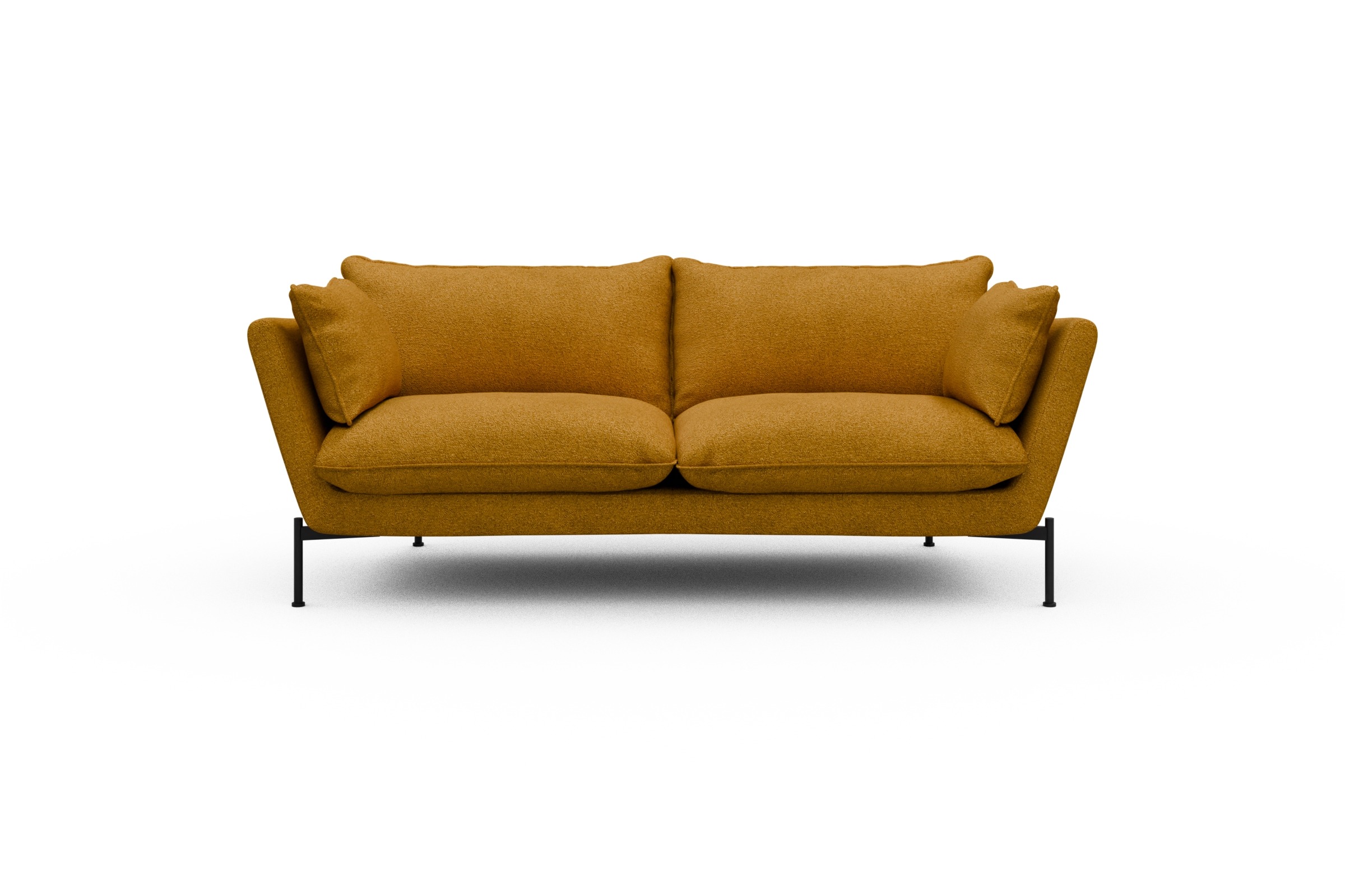 Skandi Home Sofa Anton PREMIUM 2-Sitzer Boucle-Ochre moebelfaktor