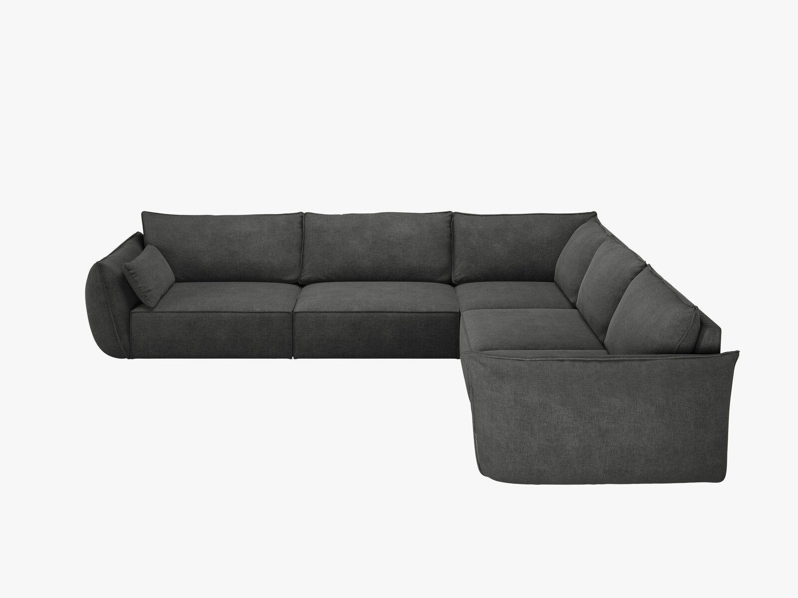 Micadoni Ecksofa Kaelle 7-Sitzer Chenille Over The Horizon Dunkelgrau