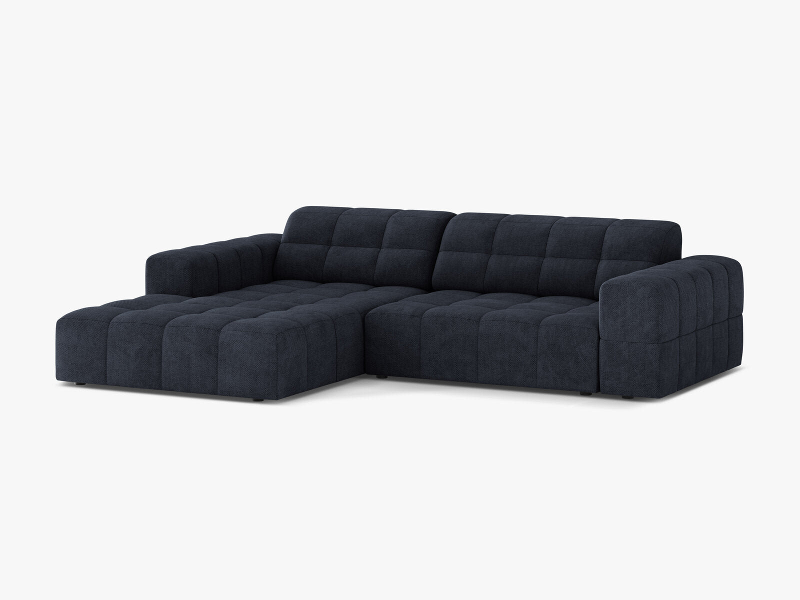 Micadoni Jennifer Ecksofa 4-Sitzer Links Chenille Eden Marineblau