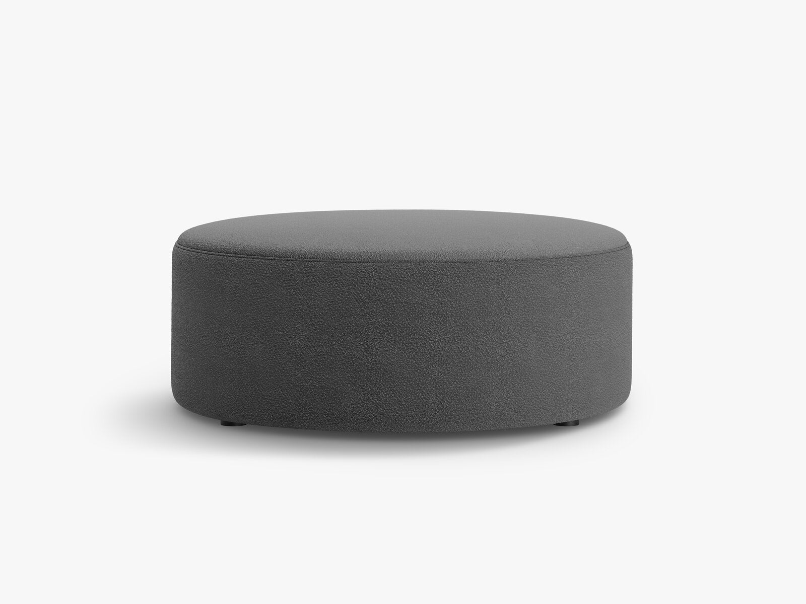 Micadoni Pouf Dia 90cm Boucle Baloo Dunkelgrau