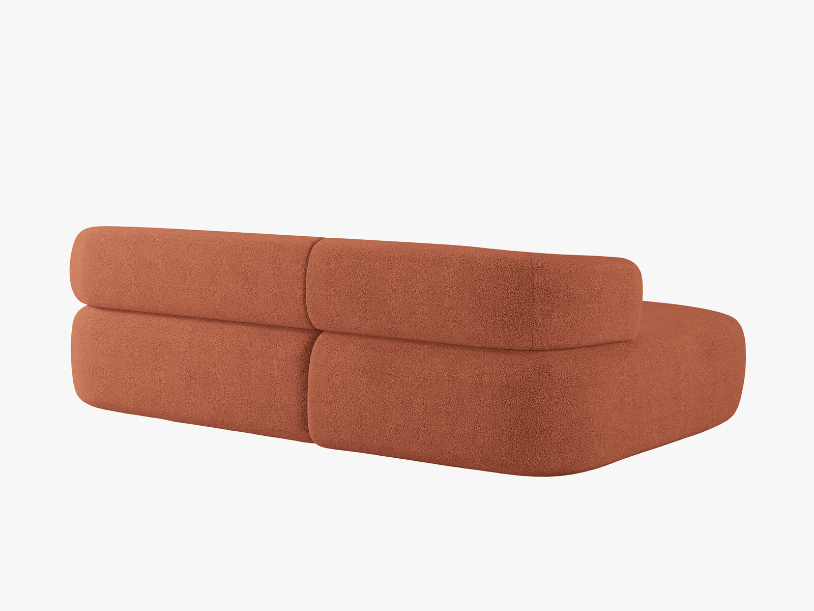 Micadoni 5-Sitzer Ecksofa Jenny Links Boucle Now or Never Ziegel