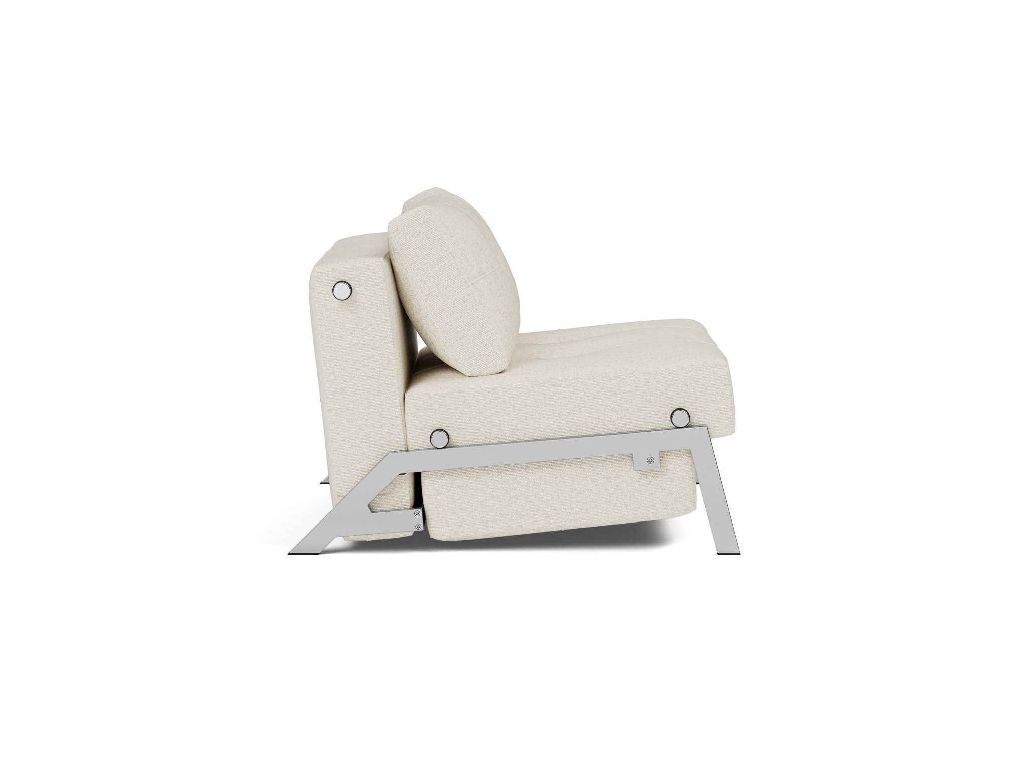 Schlafsessel Cubed 90 Boucle Skandi 531-Off-White Beine Chrom