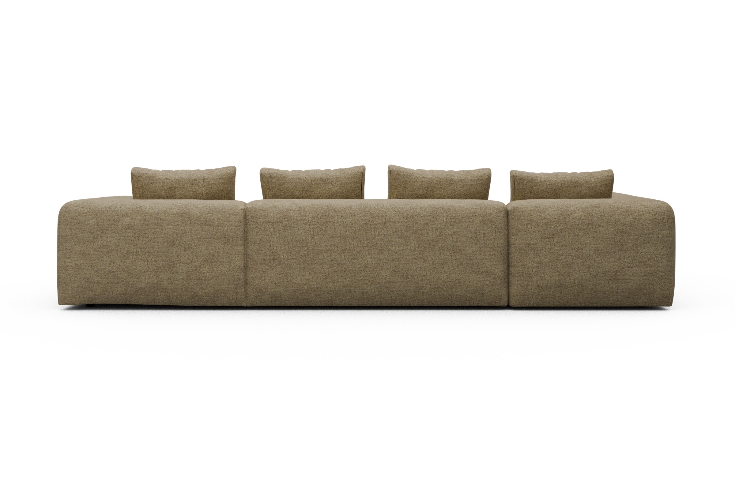 Wohnlandschaft Fred Chaiselongue rechts mit 2-Sitzer und lange Armlehne links Carreno-Silician-Yellow
