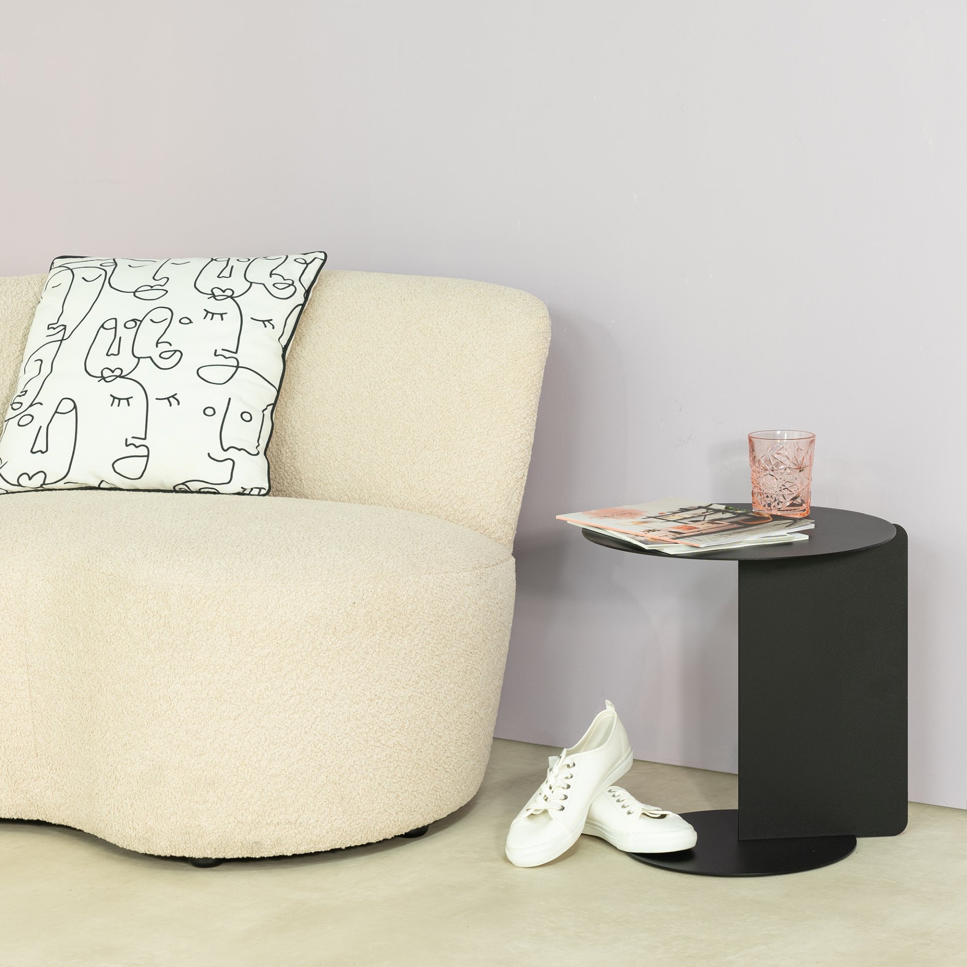 Spinder Design Beistelltisch Salsa Schwarz