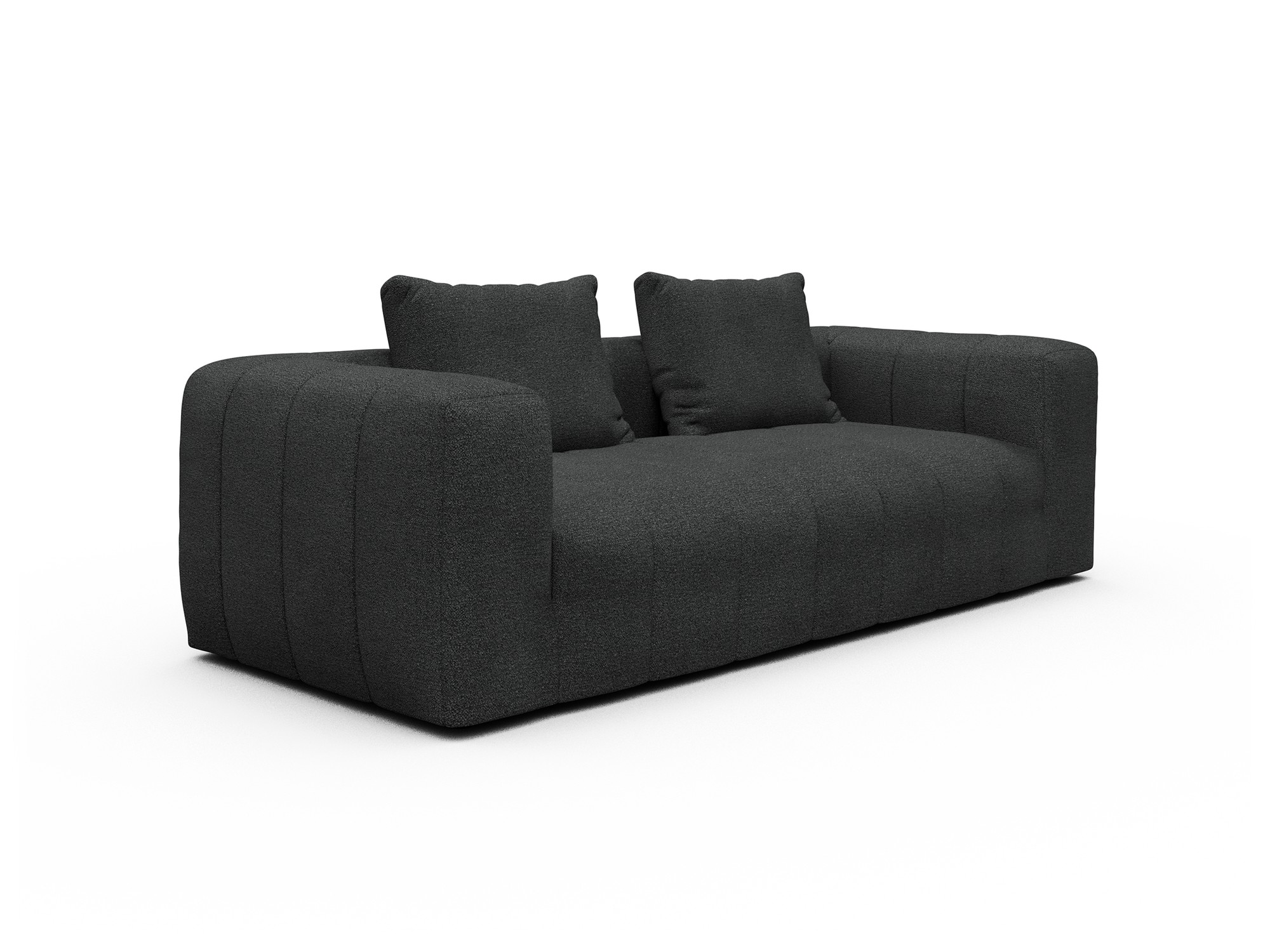 Hugo 3-Sitzer Boucle-Charcoal moebelfaktor