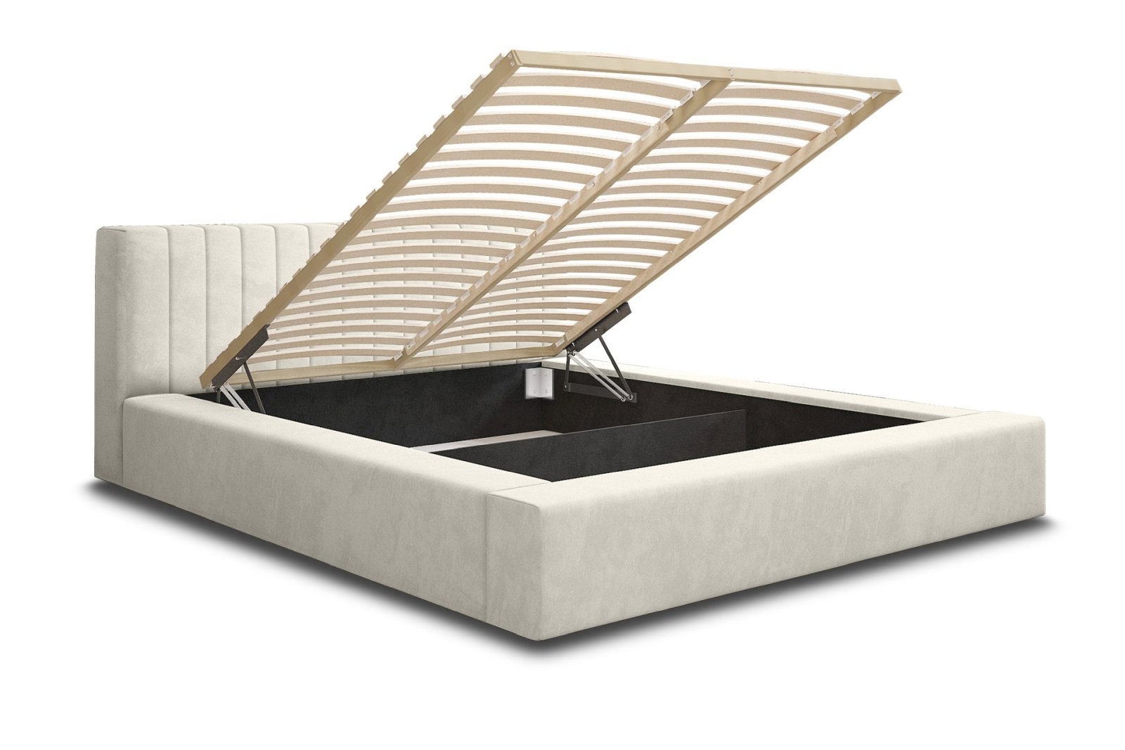 Polsterbett Carno Chenille 160x200 mit Holzrahmen Ditra-New 01