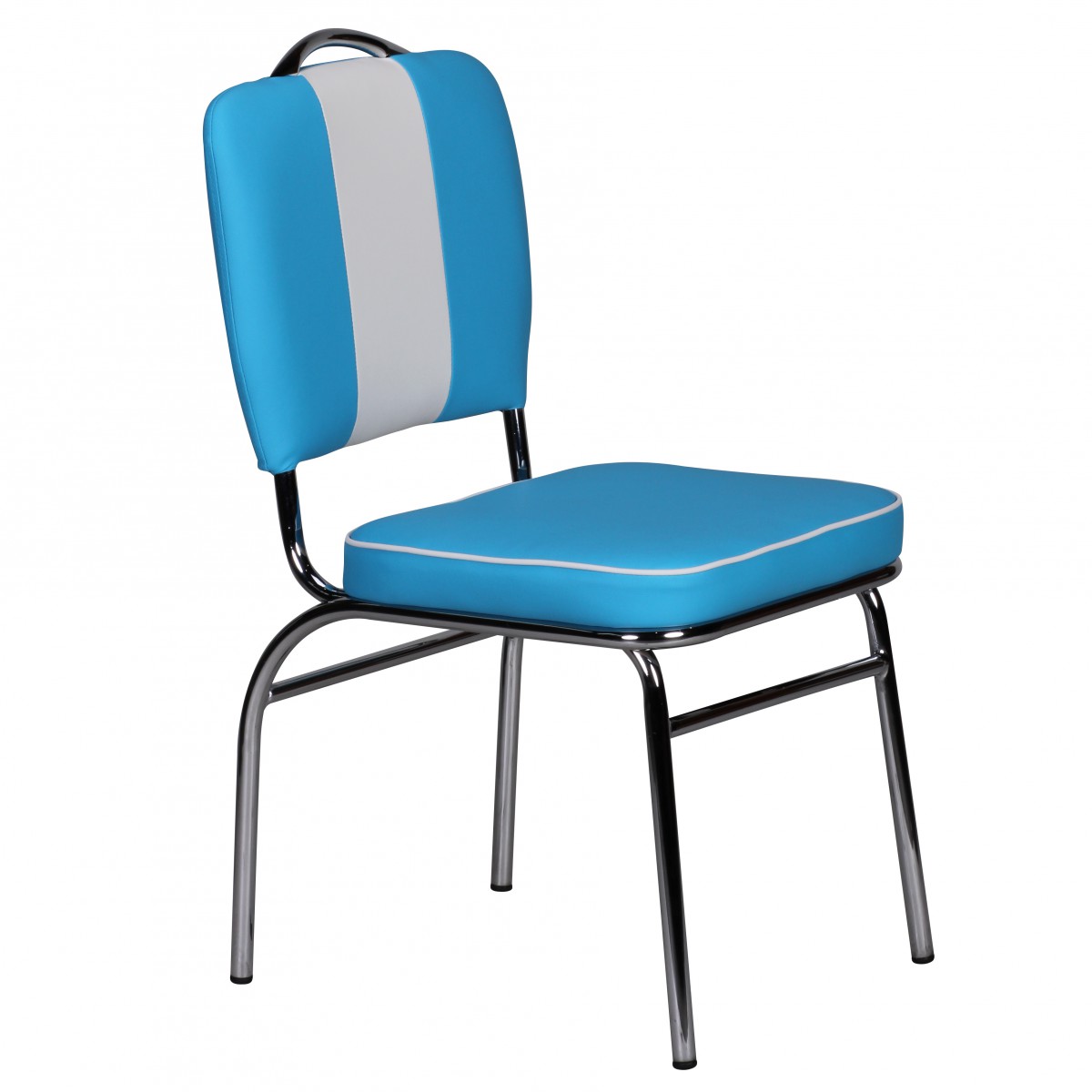 Esszimmerstuhl Kvaloy Kunstleder Blau