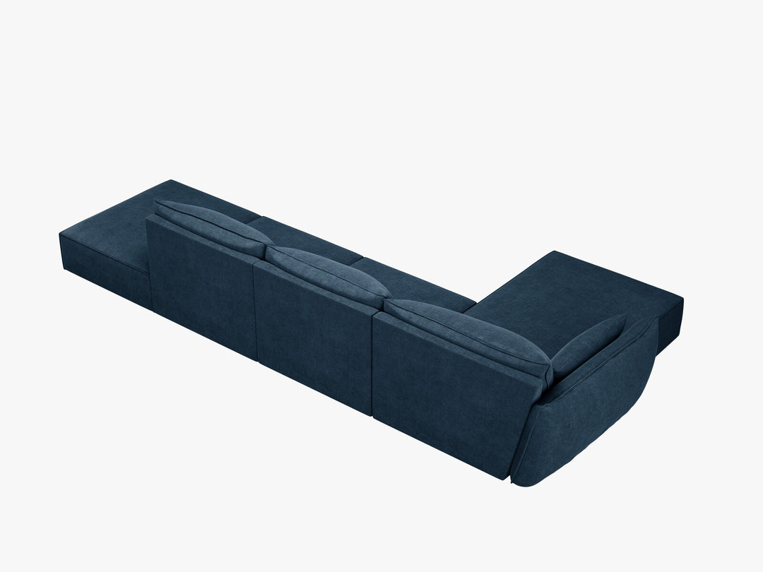 Micadoni Ecksofa Kaelle 5-Sitzer Links Chenille Over The Horizon Königsblau