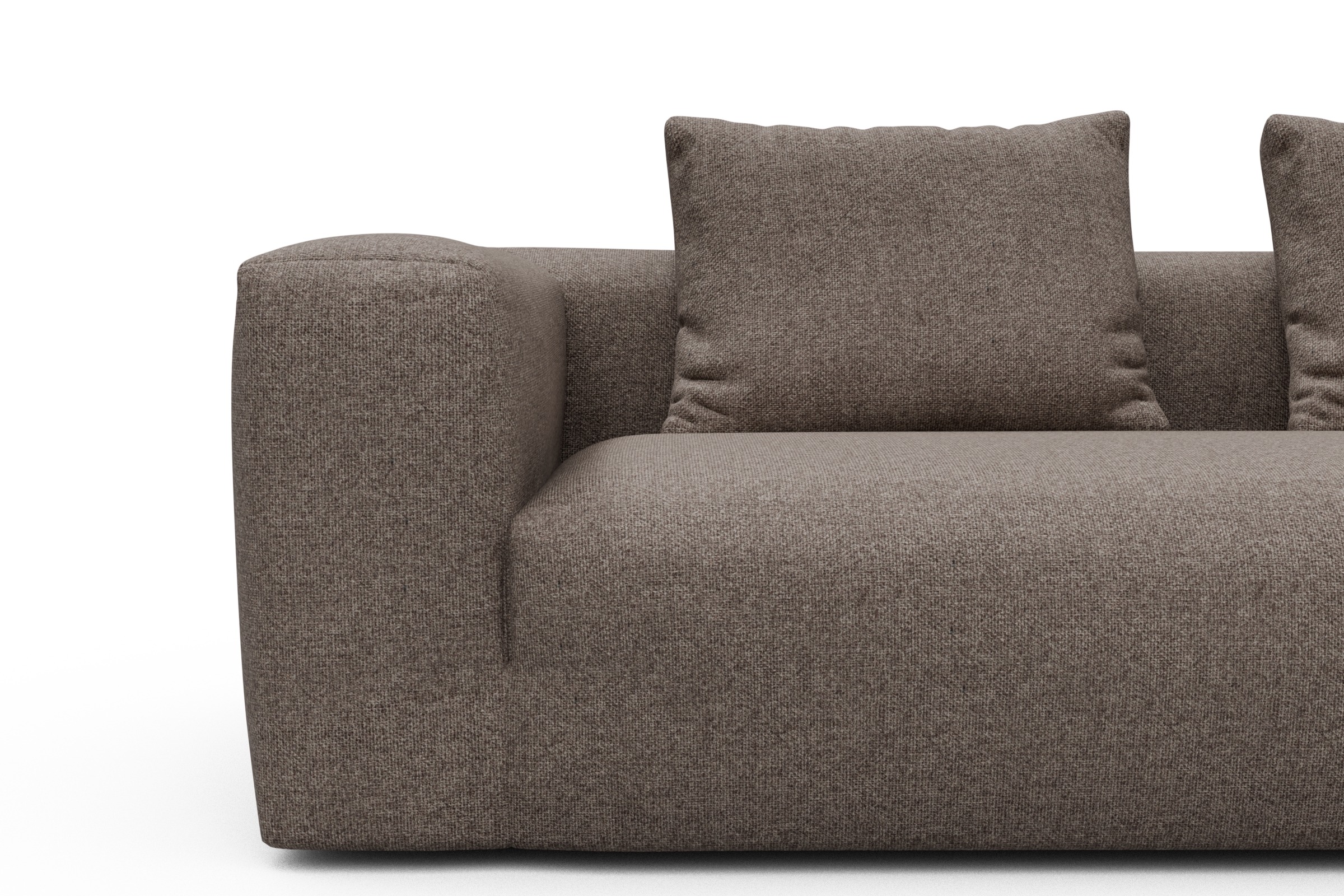 Wohnlandschaft Fred Chaiselongue rechts mit 2-Sitzer und lange Armlehne links Sama-Stone
