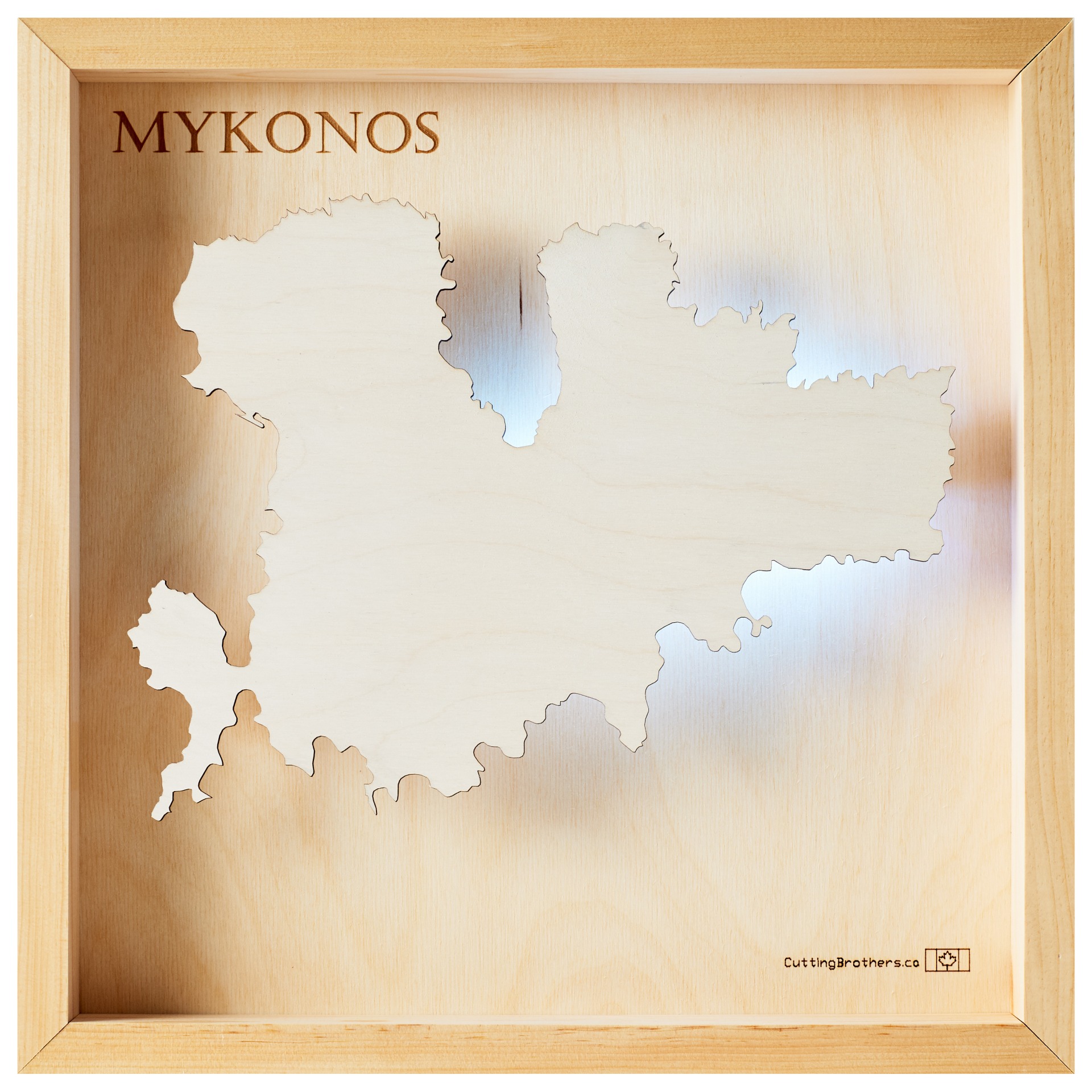 Cutting Brothers LED Licht Mykonos Light 3D Insel Holz Karte moebelfaktor