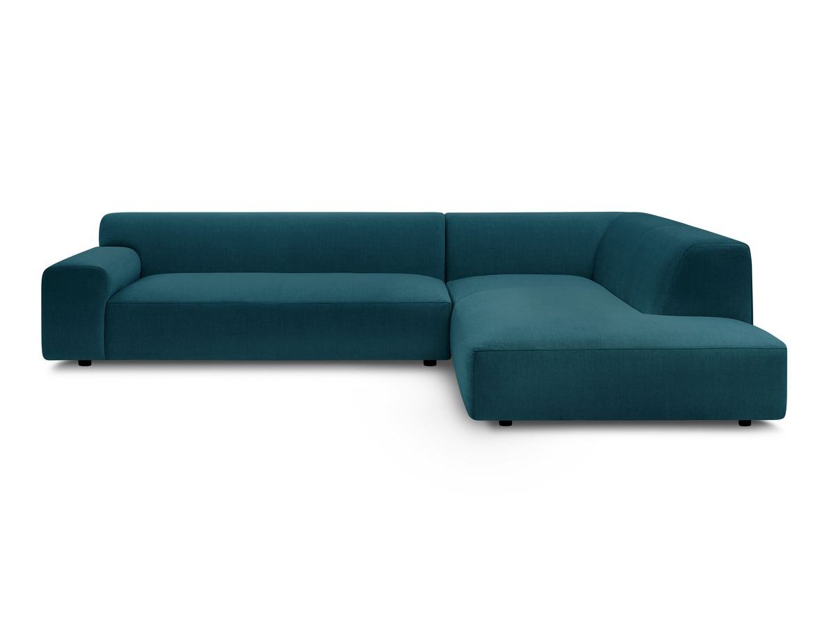 Bobochic Lavena Ecksofa 312 × 220 cm Samt Dunkelblau Ecke rechts