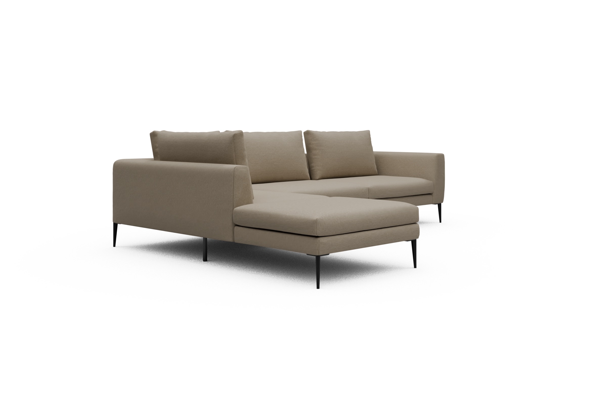 Ecksofa Paul Relax-Ecke rechts mit 3-Sitzer Satya-Natural