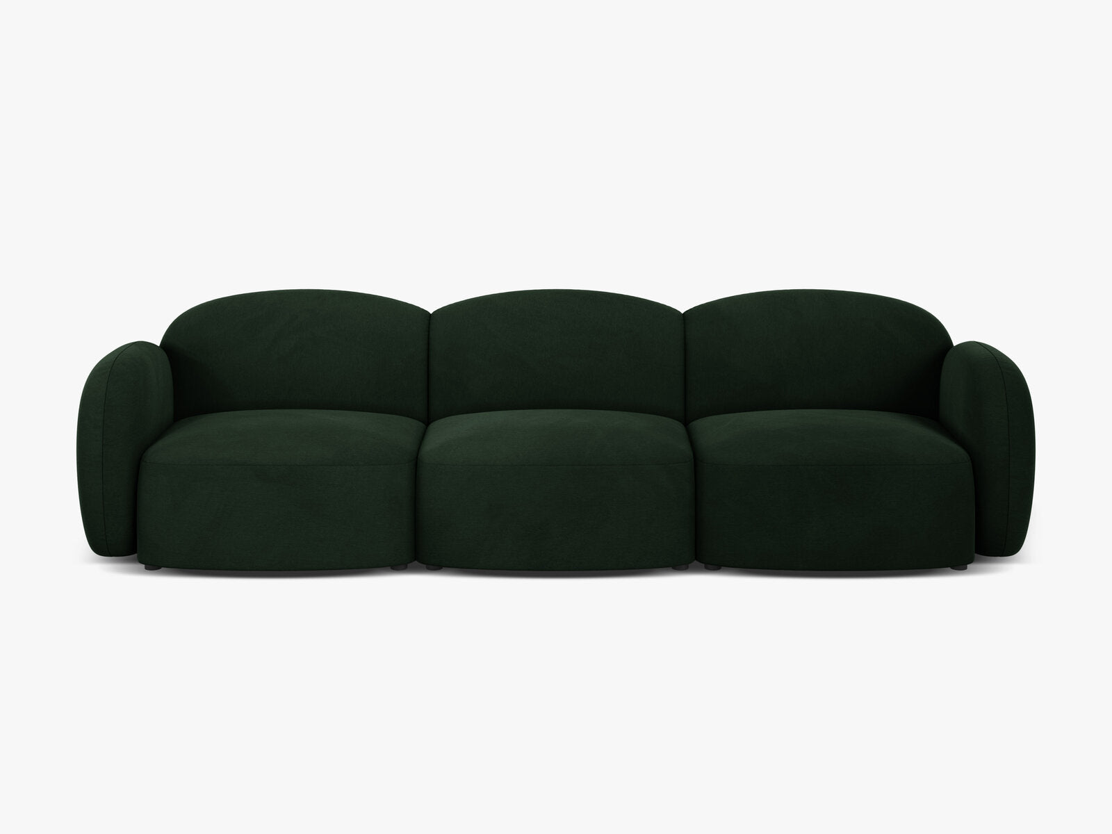 Micadoni Sofa Blair 3-Sitzer Samt Casino Flaschengrün