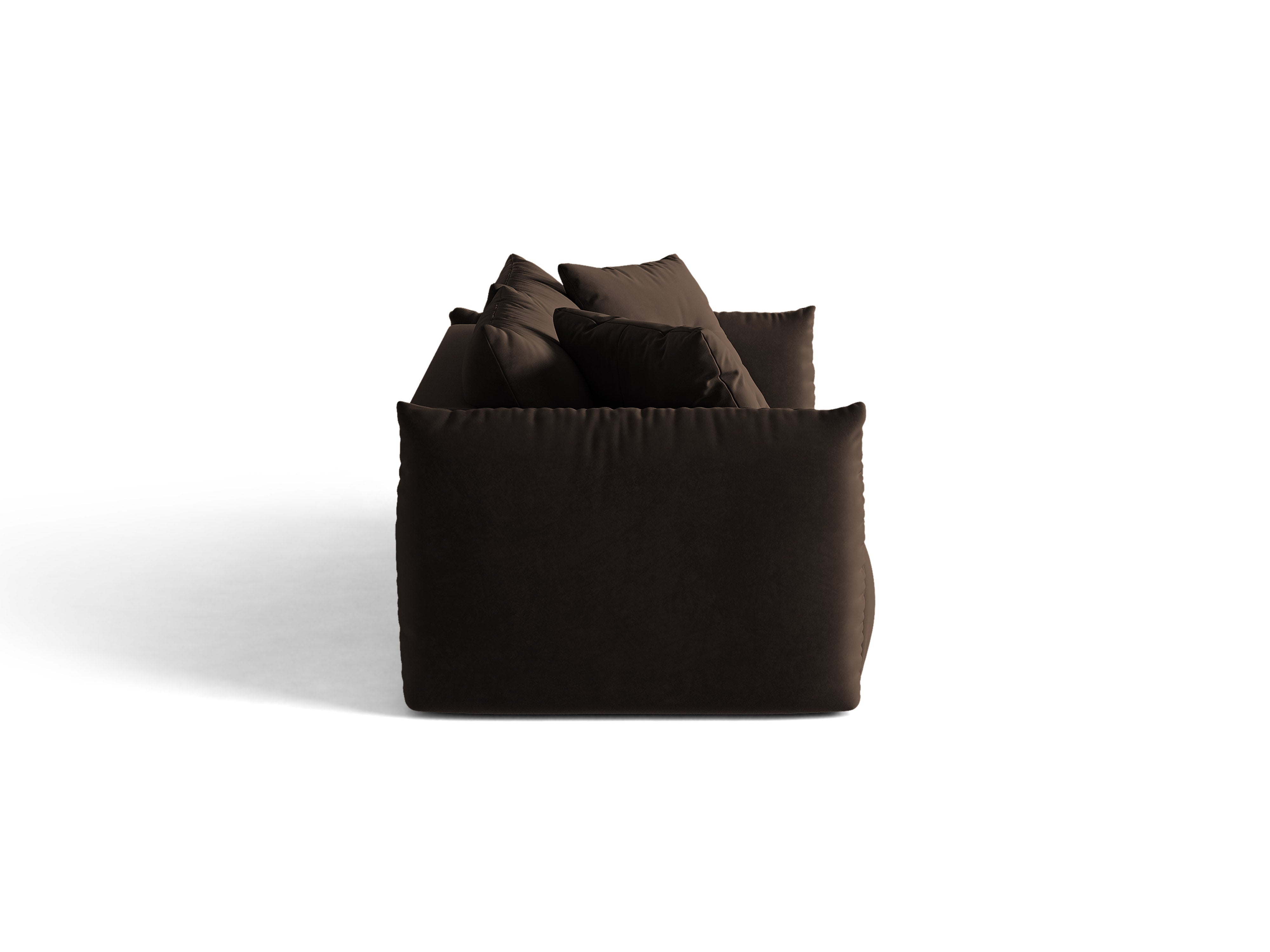 Micadoni Bloom Samtiges Sofa Mit Bettfunktion Und Stauraum Samt Bluvel Dunkelbraun