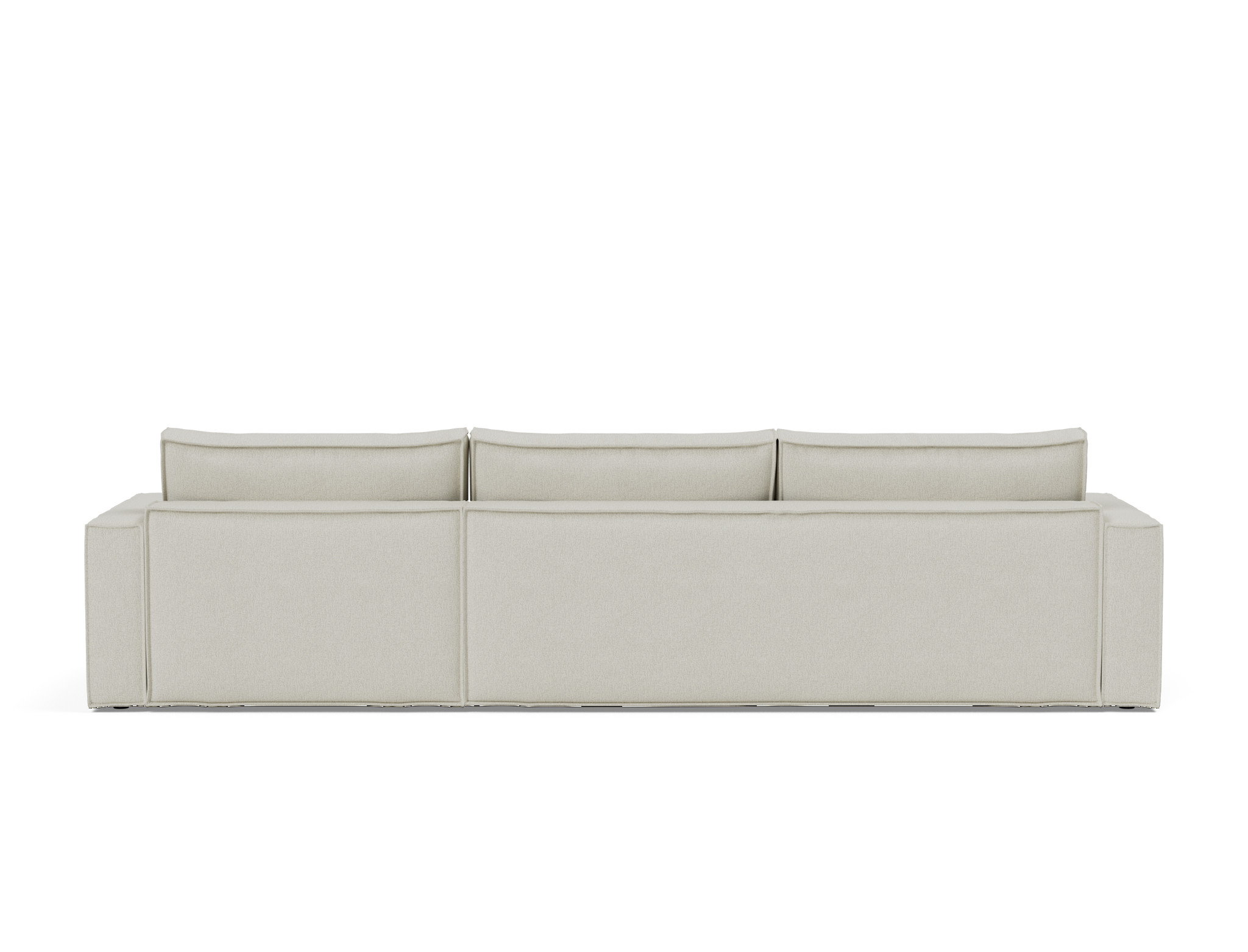 Schlafsofa Newilla mit Chaiselongue Flachgewebe Mixed Dance 527-Natural