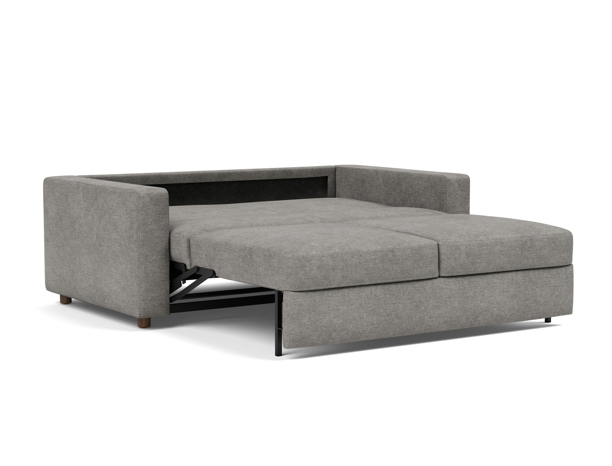 Schlafsofa Neah mit Standard-Armlehnen 160 Flachgewebe Avella 282-Warm-Grey