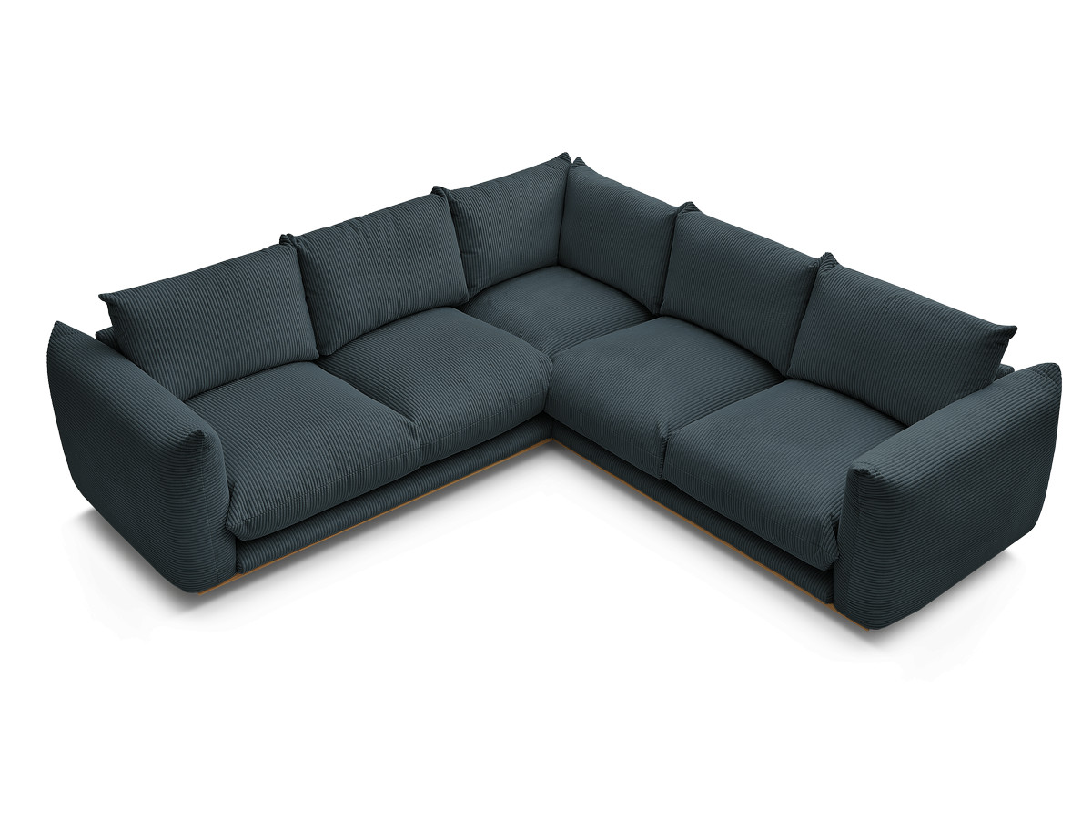 Bobochic Ernest Ecksofa Cordsamt Dunkelblau
