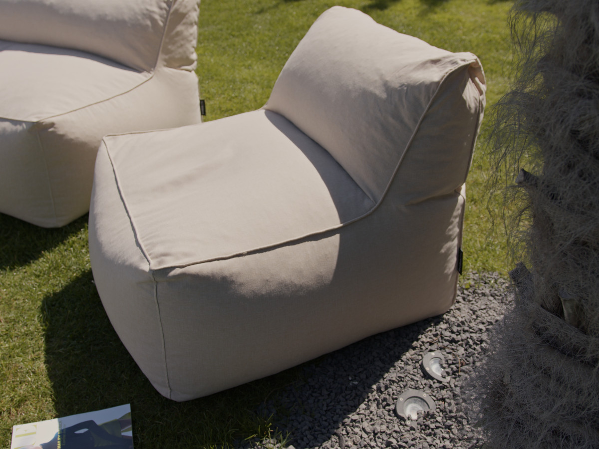 Bobochic Riviera Pouf 320 × 135 cm Stoff Beige