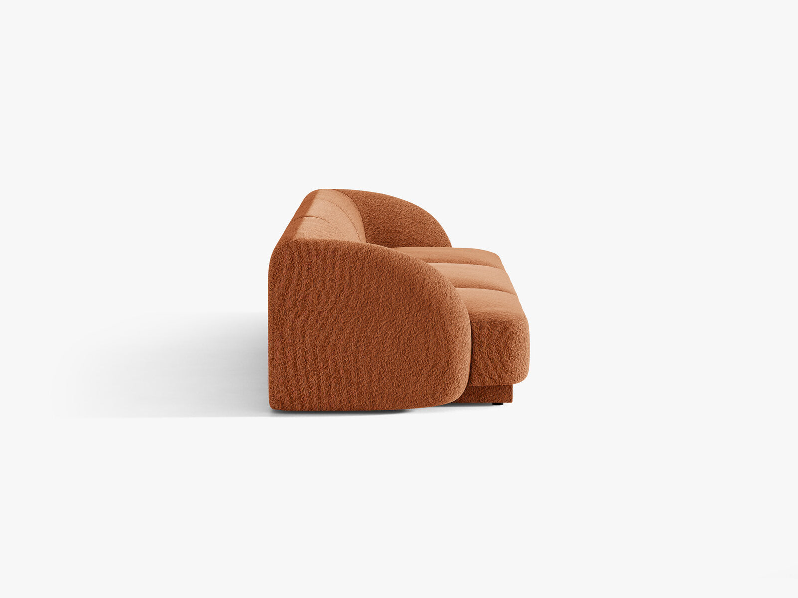 Micadoni Sofa Miley 3-Sitzer Boucle Baloo Terrakotta