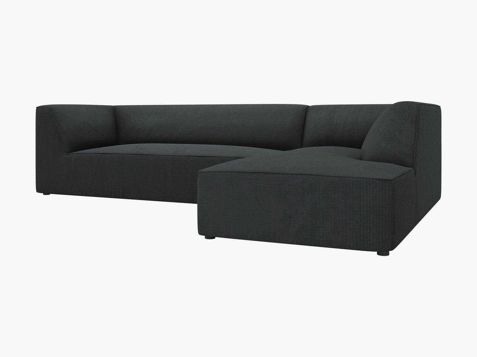 Micadoni 4-Sitzer Modular Sofa Ruby Rechts Kord Scala Schwarz