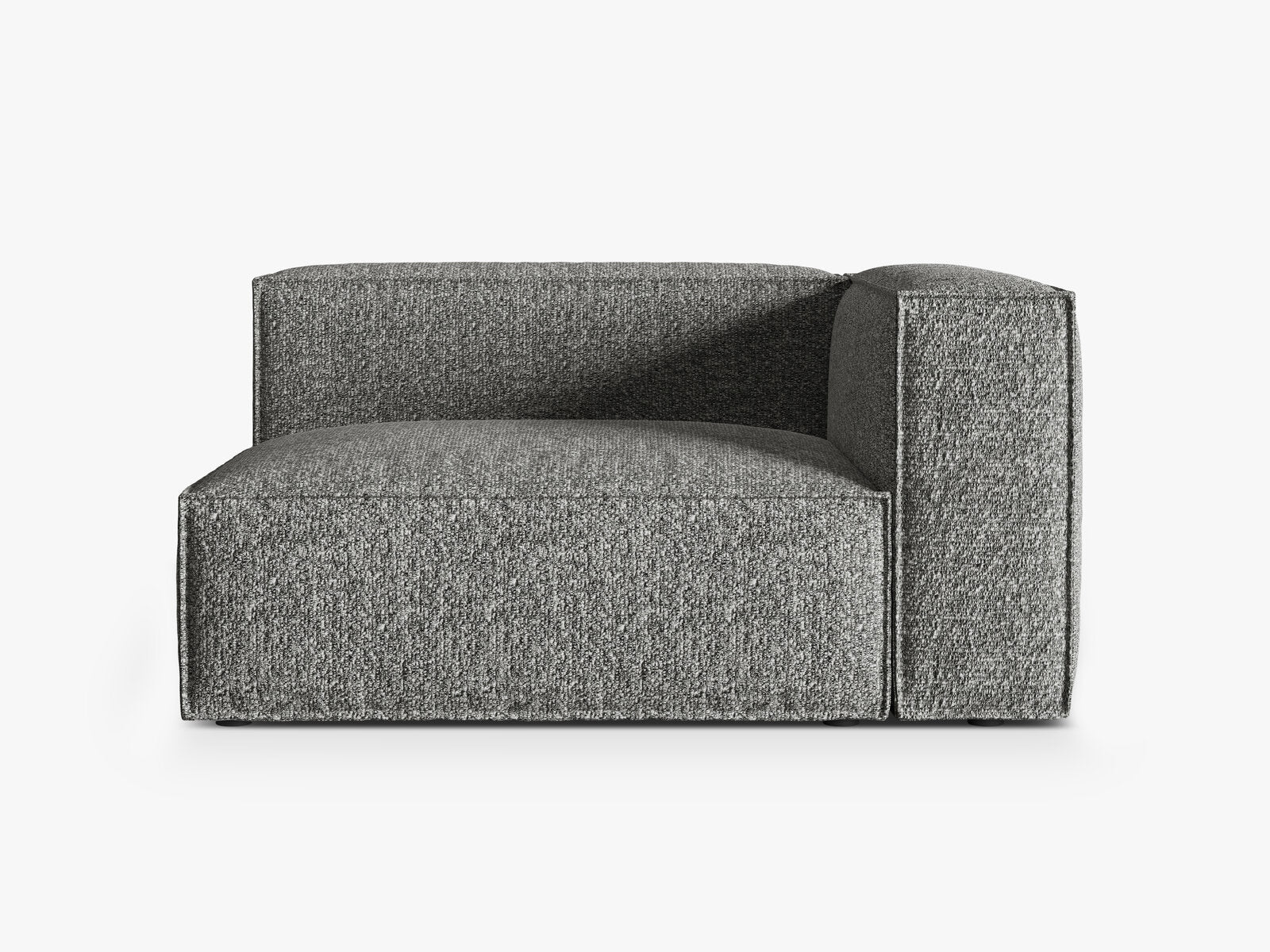 Micadoni Eckmodul Nuria 2-Sitzer Boucle Monet Graphit Rechts