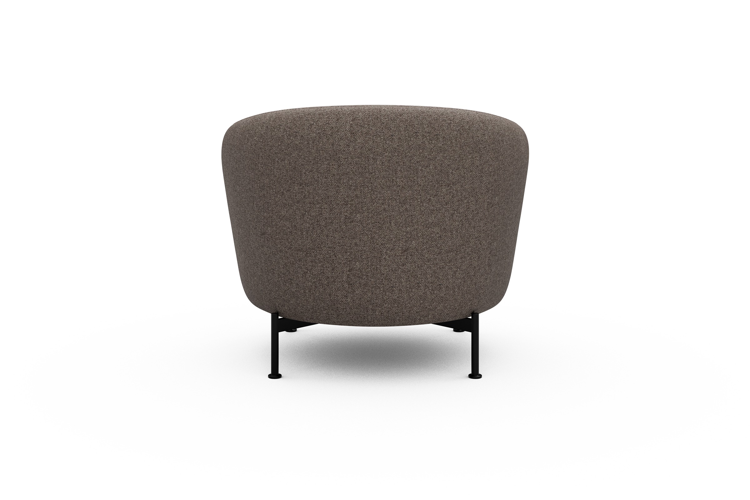 Sessel Ronda X-Metallgestell Schwarz Sama-Stone