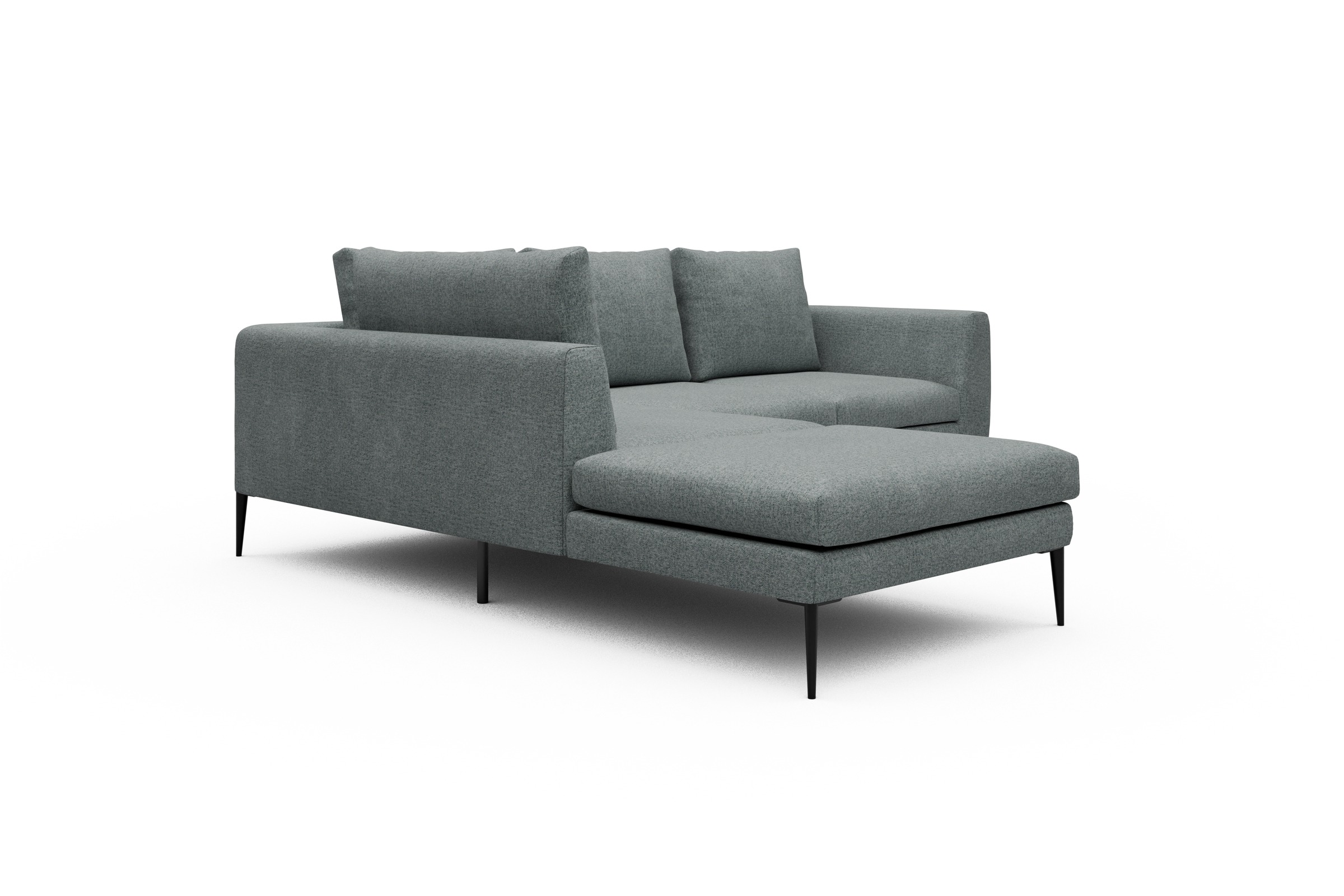 Ecksofa Paul Relax-Ecke links mit 2-Sitzer Casone-Light-Mixed-Green