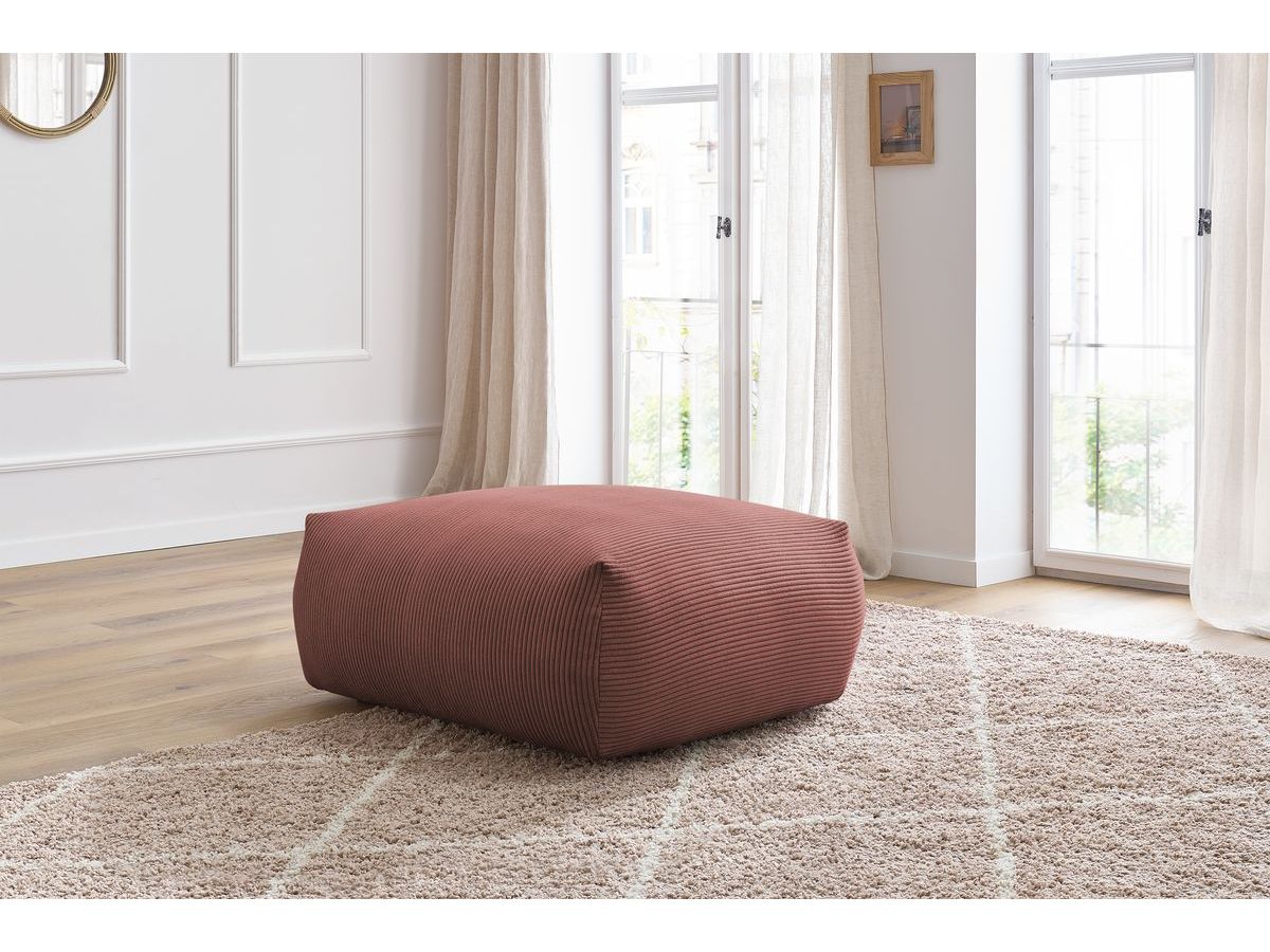 Bobochic Voltaire Pouf 106 × 90 cm Cordsamt Rosa