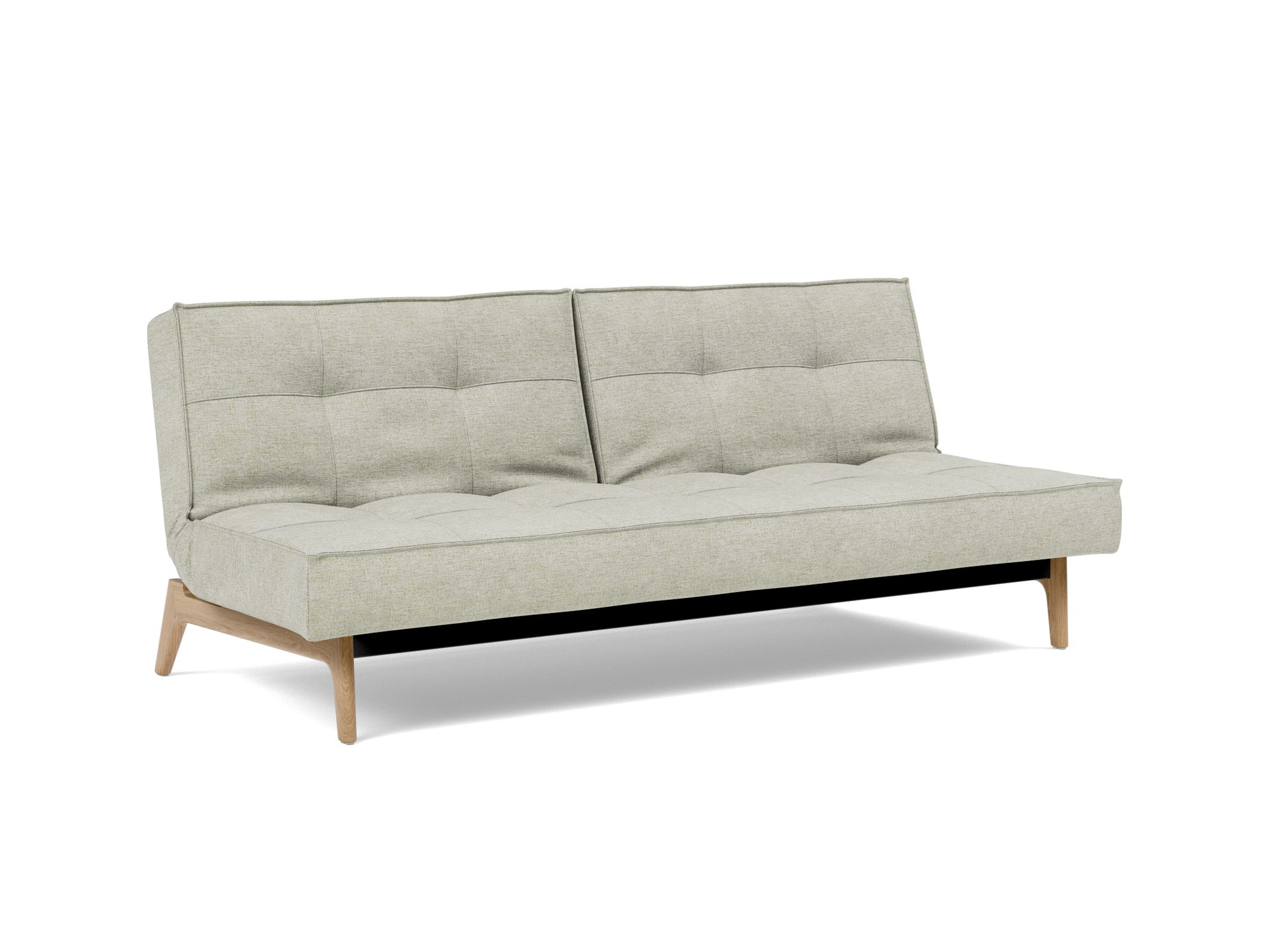 Schlafsofa Splitback Flachgewebe Avella 280-Sand Beine Eiche