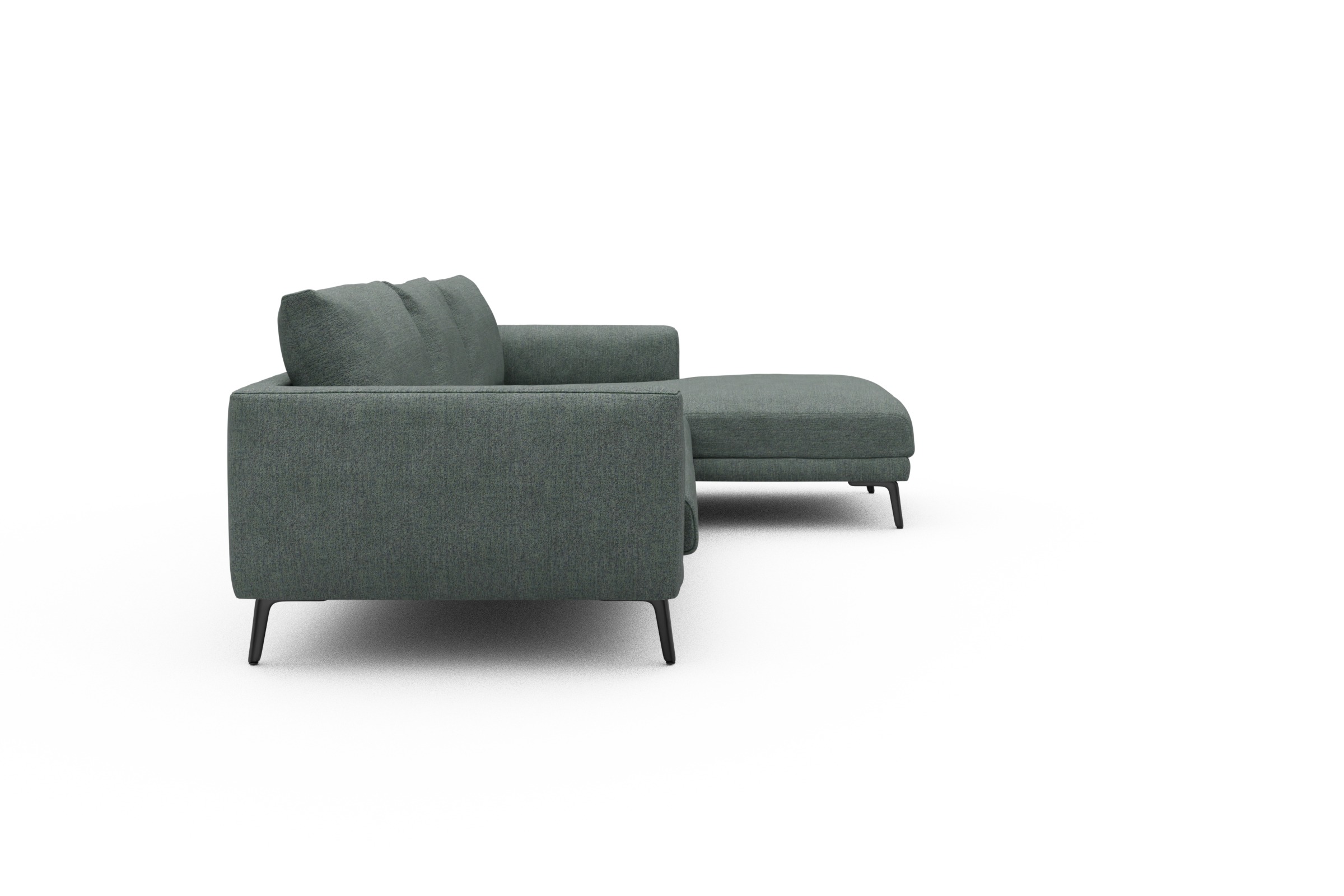 Ecksofa Karl Chaiselongue rechts mit 2,5-Sitzer Carreno-Ice-Blue