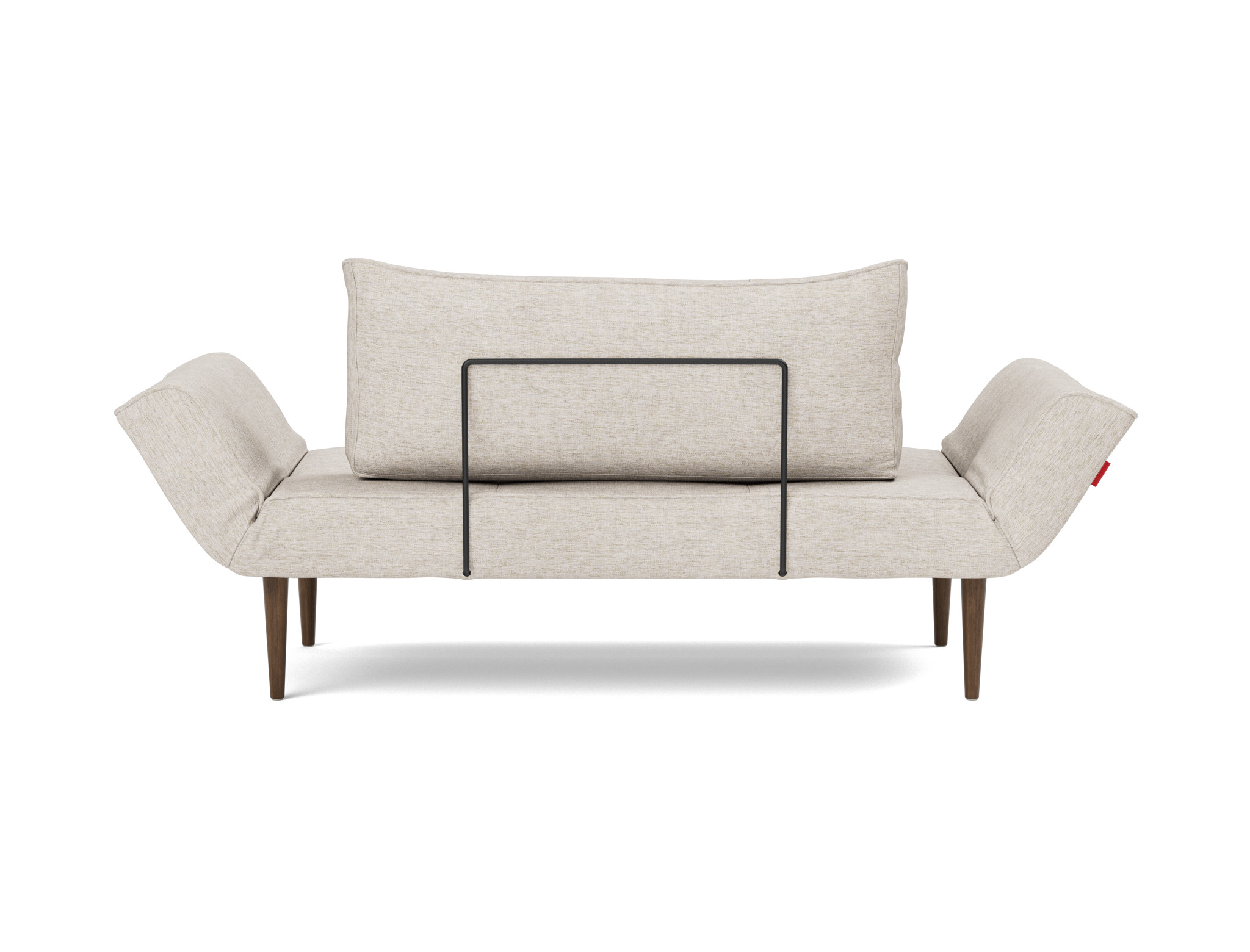 Tagesbett Zeal Chenille Yuveno 470-Natural Beine Styletto Eiche dunkel