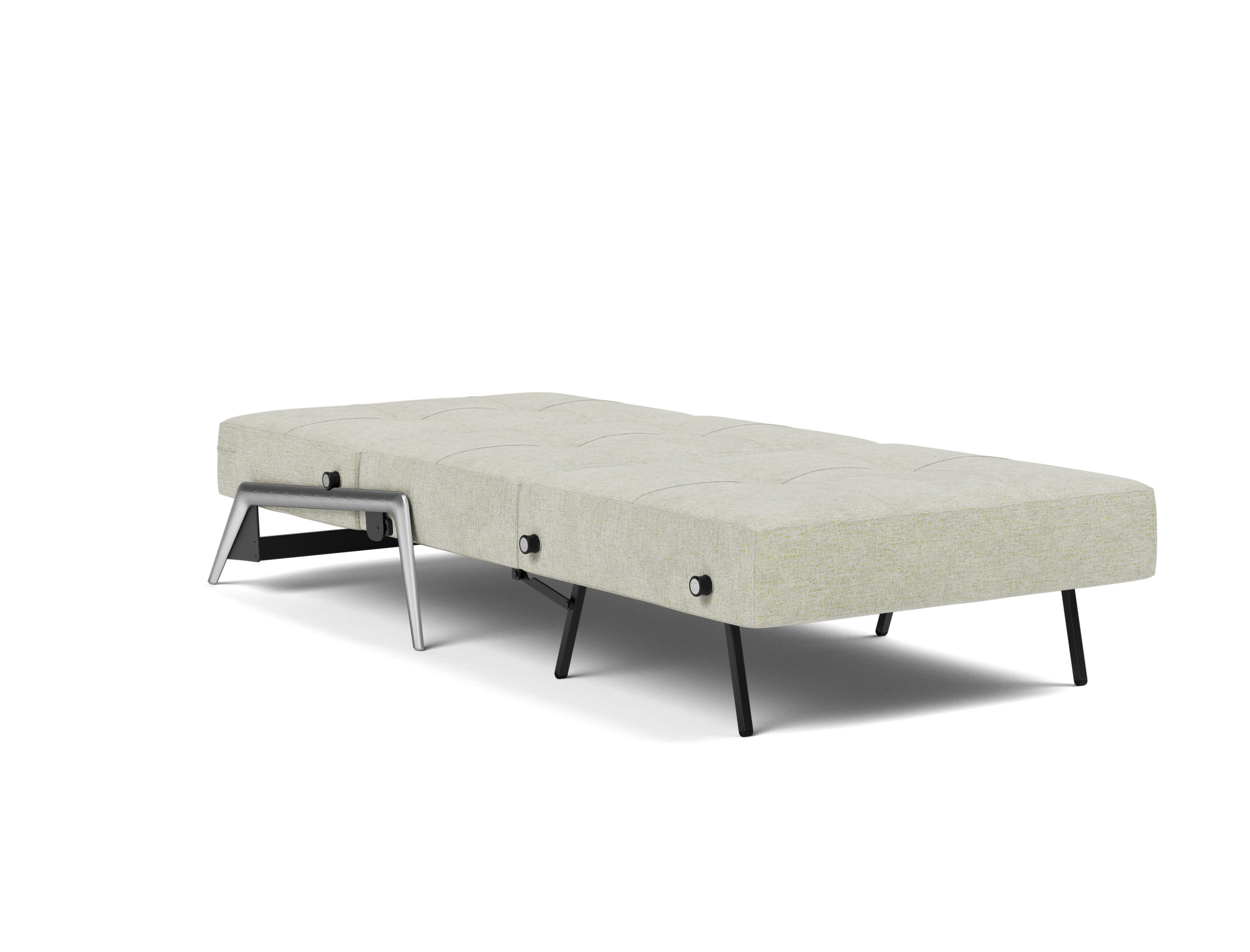 Schlafsessel Cubed 90 Flachgewebe Avella 280-Sand Beine Aluminium