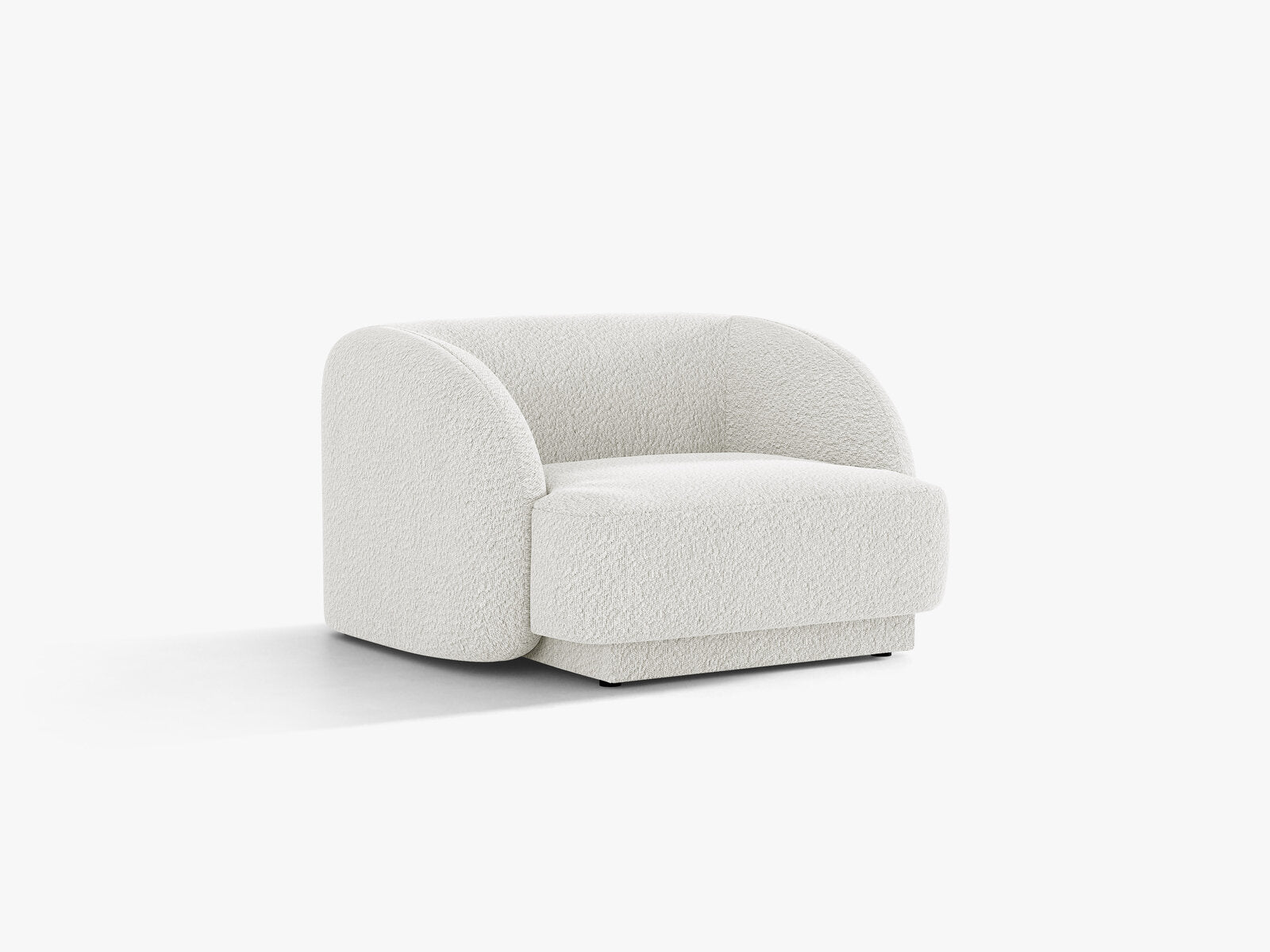 Micadoni Sessel Miley 1-Sitzer Boucle Baloo Weiß