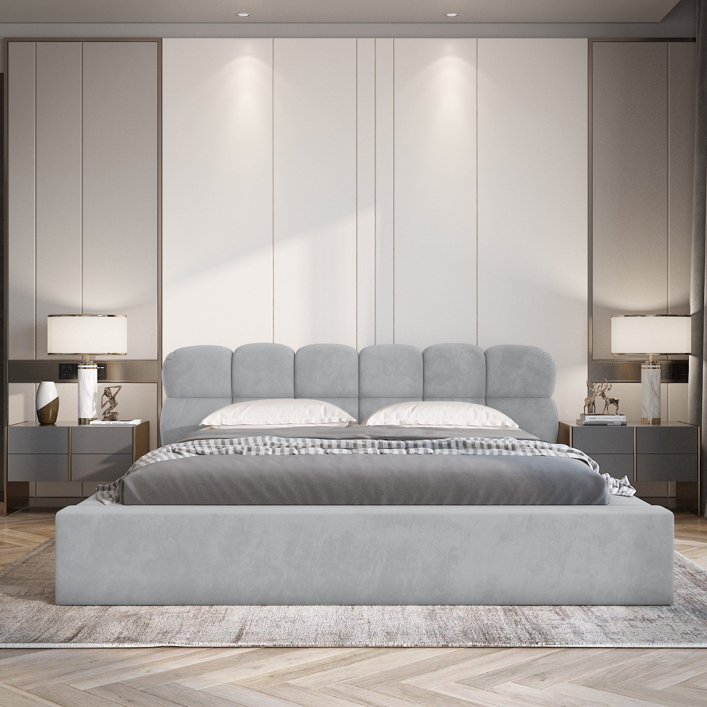 Polsterbett Vento-New Chenille 180x200 mit Metallrahmen Ditra-New 16