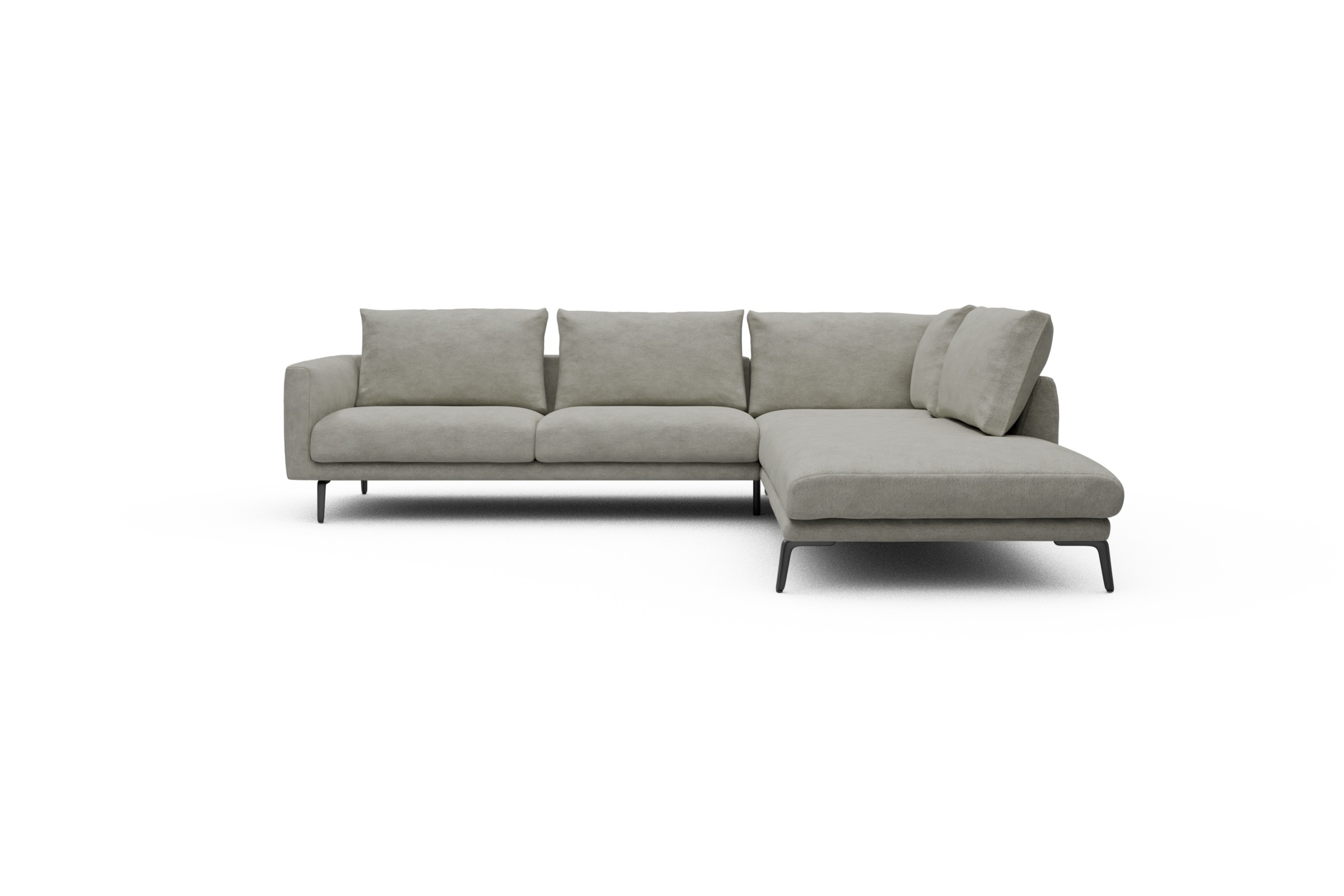 Skandi Home Ecksofa Karl Relax-Ecke rechts mit 2,5-Sitzer Carreno-Moon-Stone-White moebelfaktor