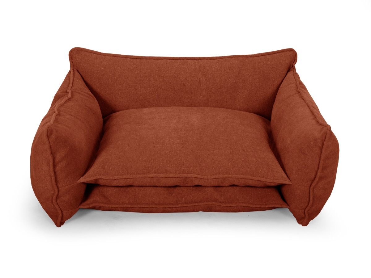 Bobochic Pluto Hundekorb Strukturstoff Orange, Größe XXL (123 cm)