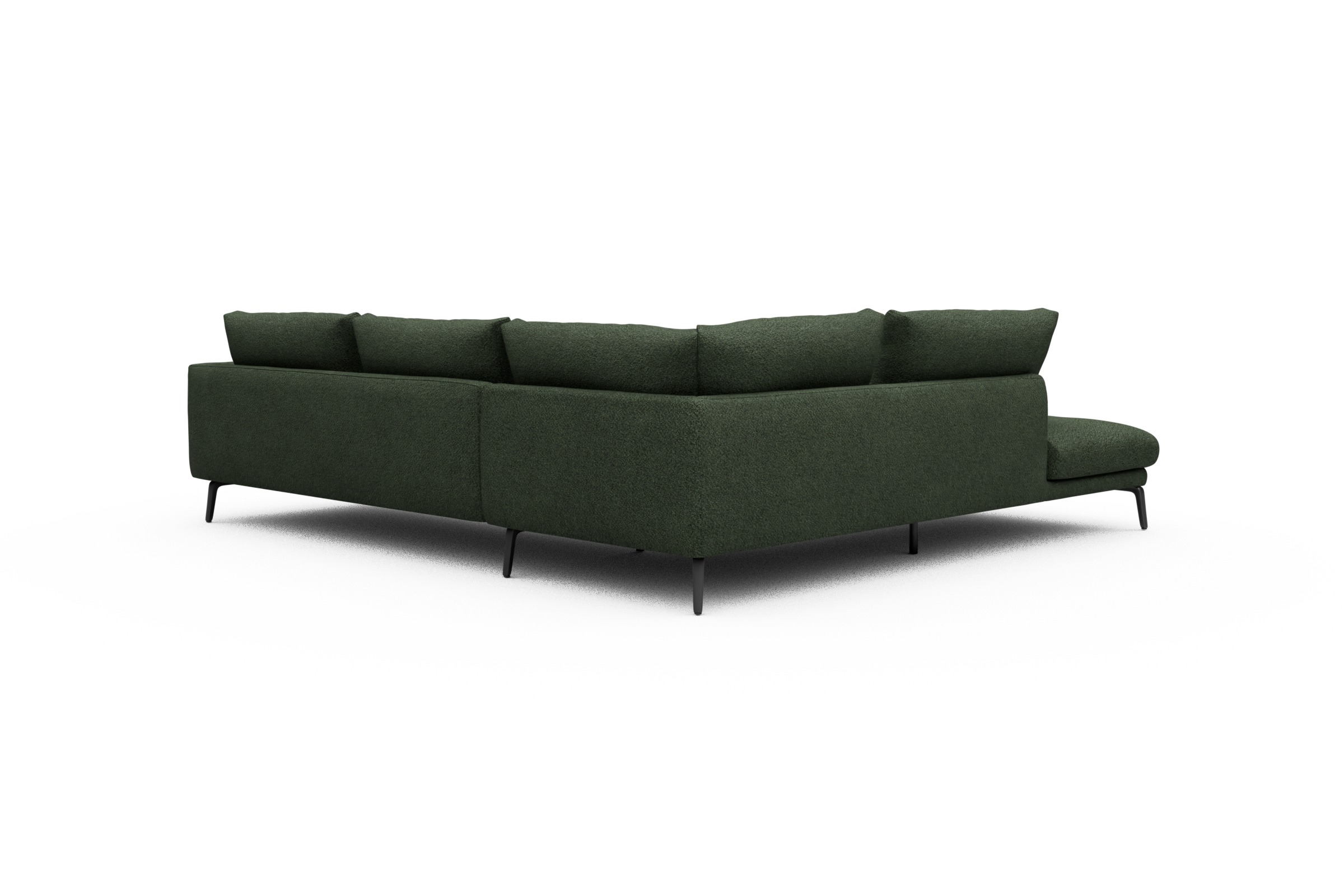 Ecksofa Karl Relax-Ecke links mit 2,5-Sitzer Vanora-Deep-Green