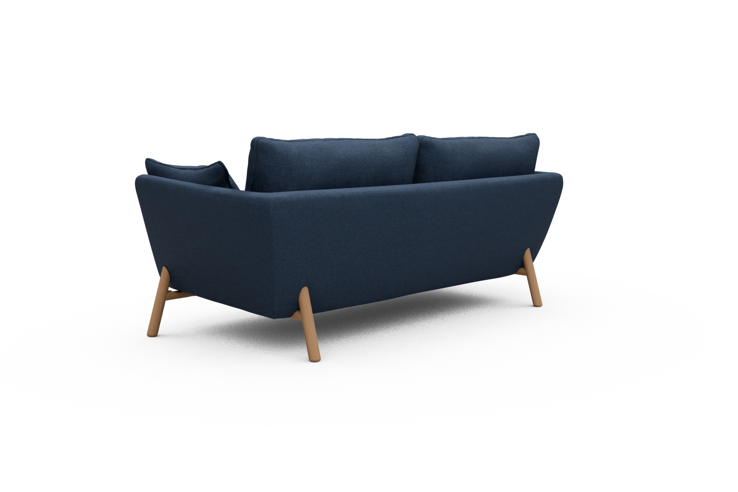 Sofa Emil 2-Sitzer Beinfarbe Eiche Natur Weda-Blue