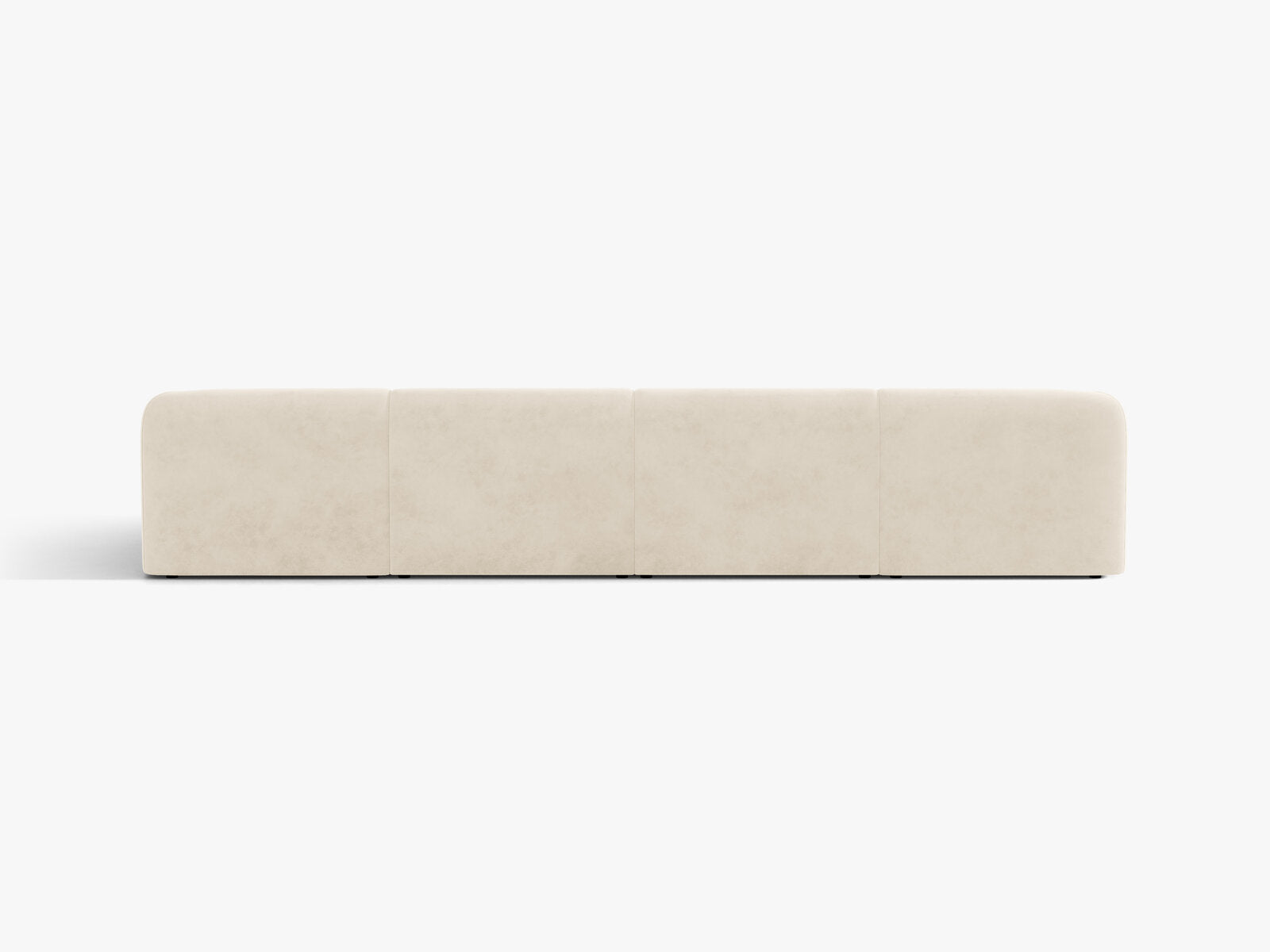 Micadoni Panorama-Sofa Miley 5-Sitzer Samt Venus Helles Beige